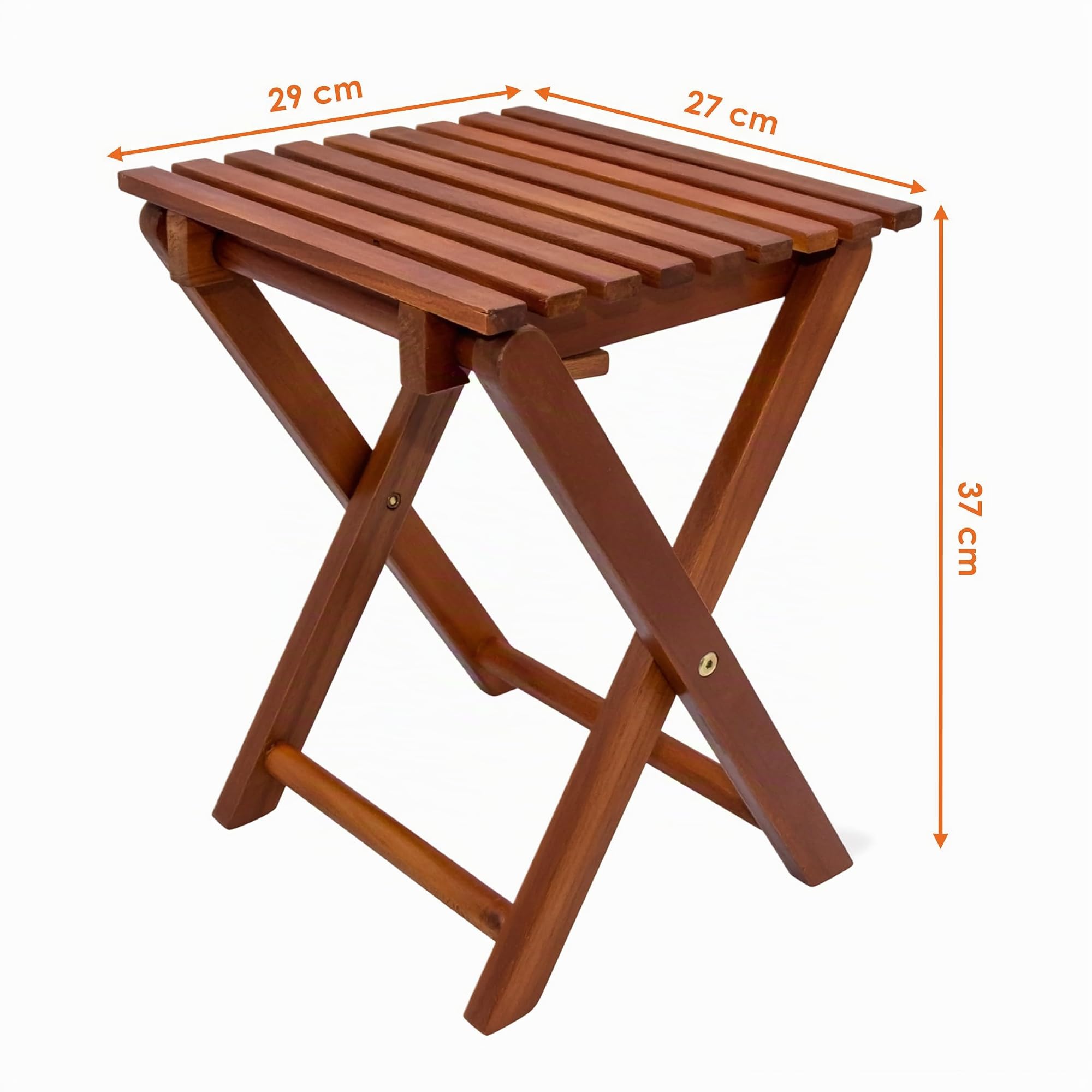 Spetebo - Taburete plegable de madera de eucalipto