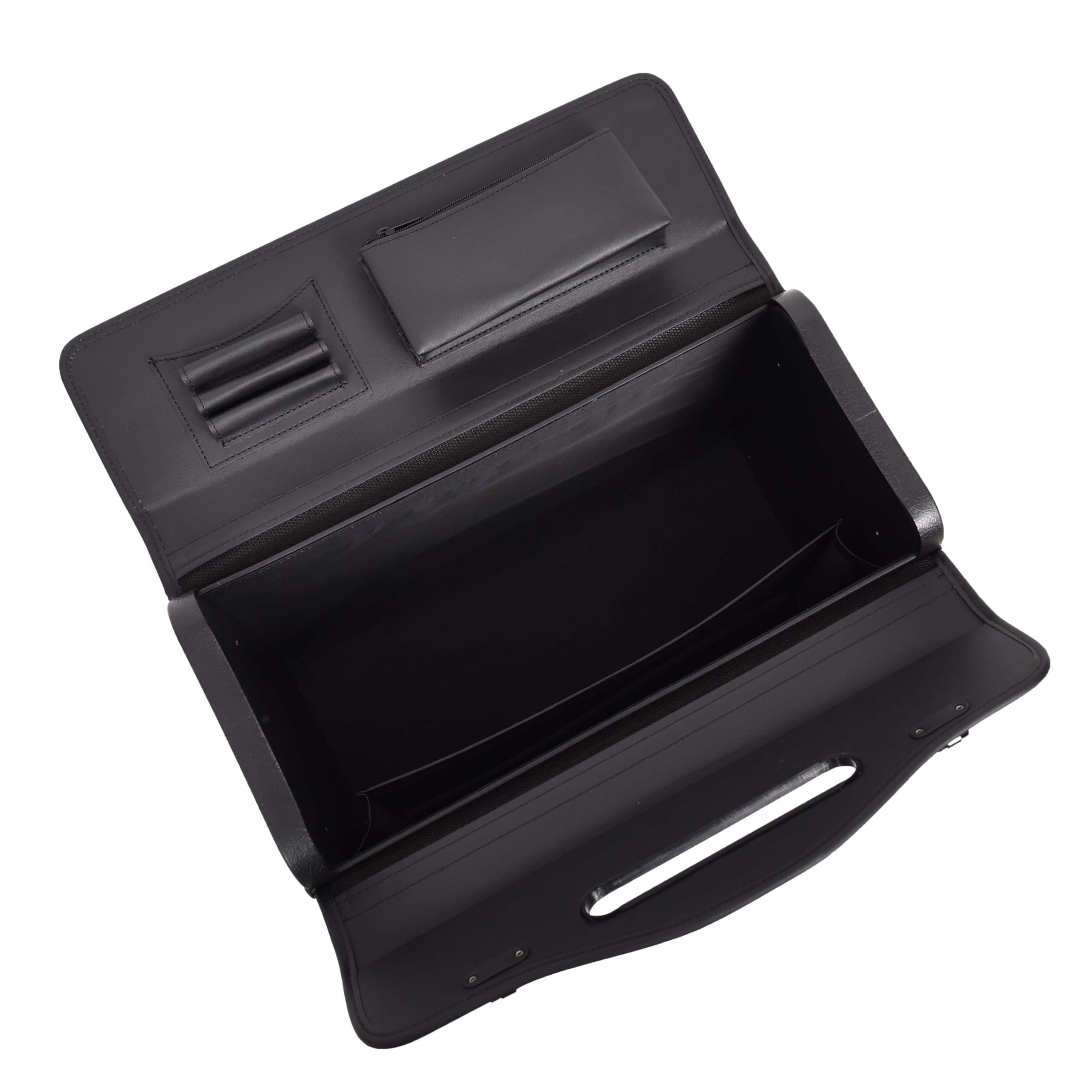 Borsa da medico in finta pelle con maniglia, valigetta da pilota, colore nero Arvid, Nero , Length: 42 cm Height: 30 cm Width: 19 cm
