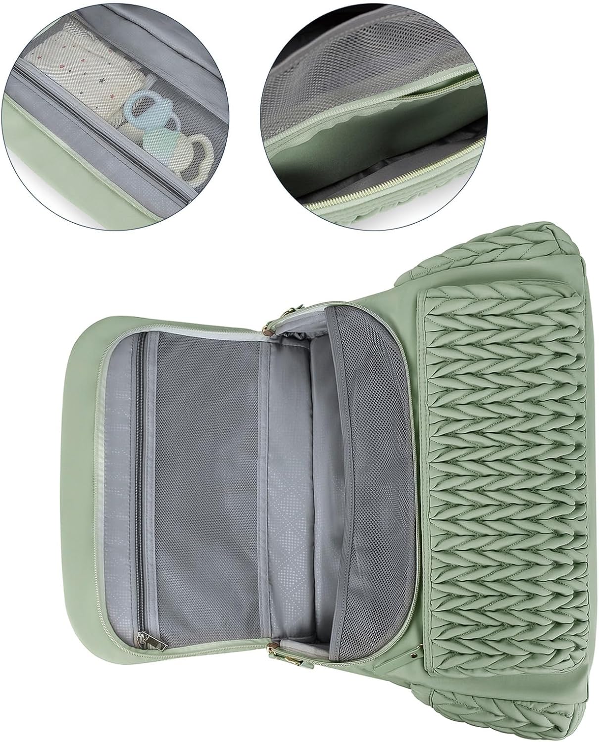 Multifunctional Diaper Bag Backpack with Changing Pad Large Capacity Foldable Travel Nappy Bag Multifunctional Diaper Ba