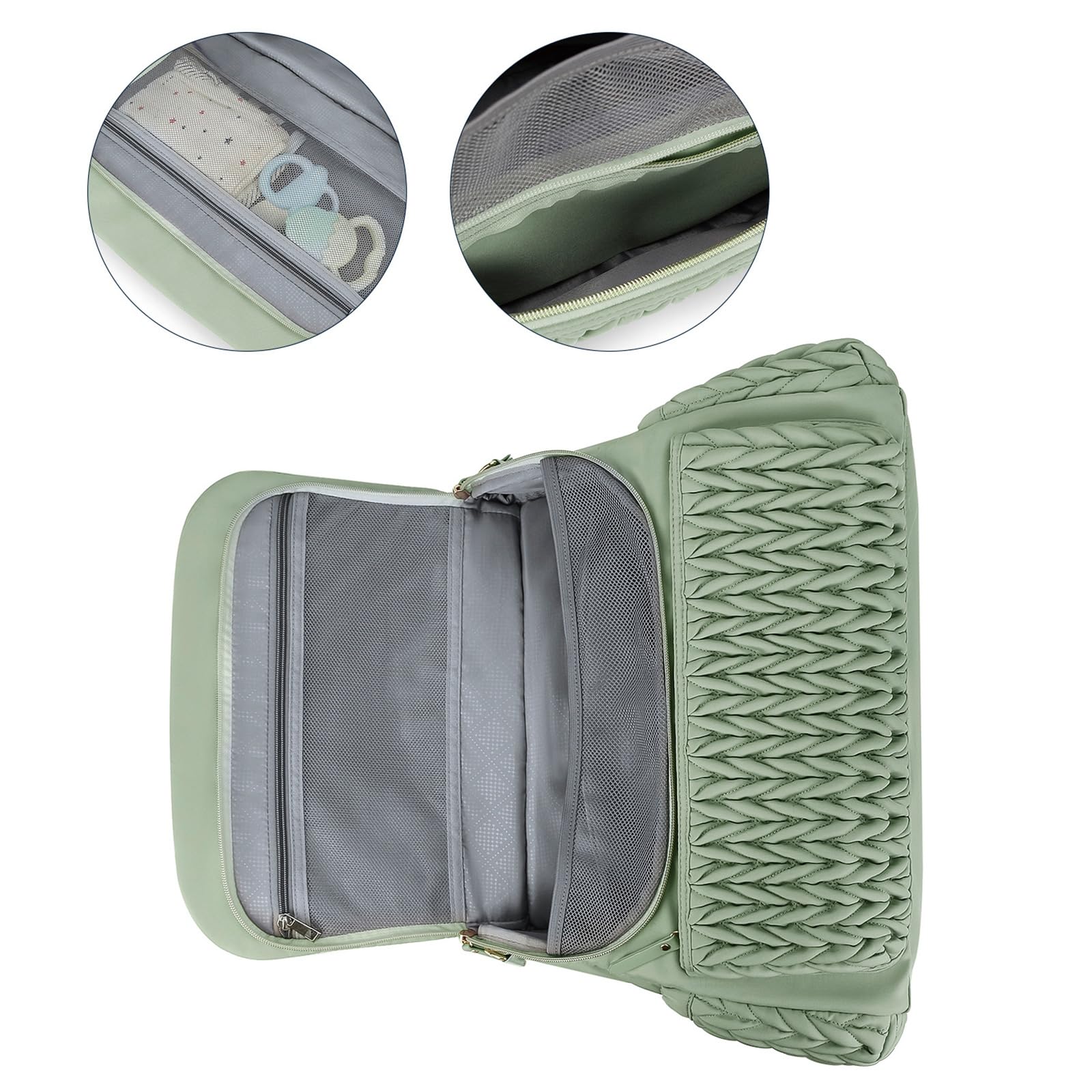 Borsa per pannolini multifunzionale zaino con fasciatoio borsa per pannolini da viaggio pieghevole di grande capacità borsa per pannolini multifunzionale