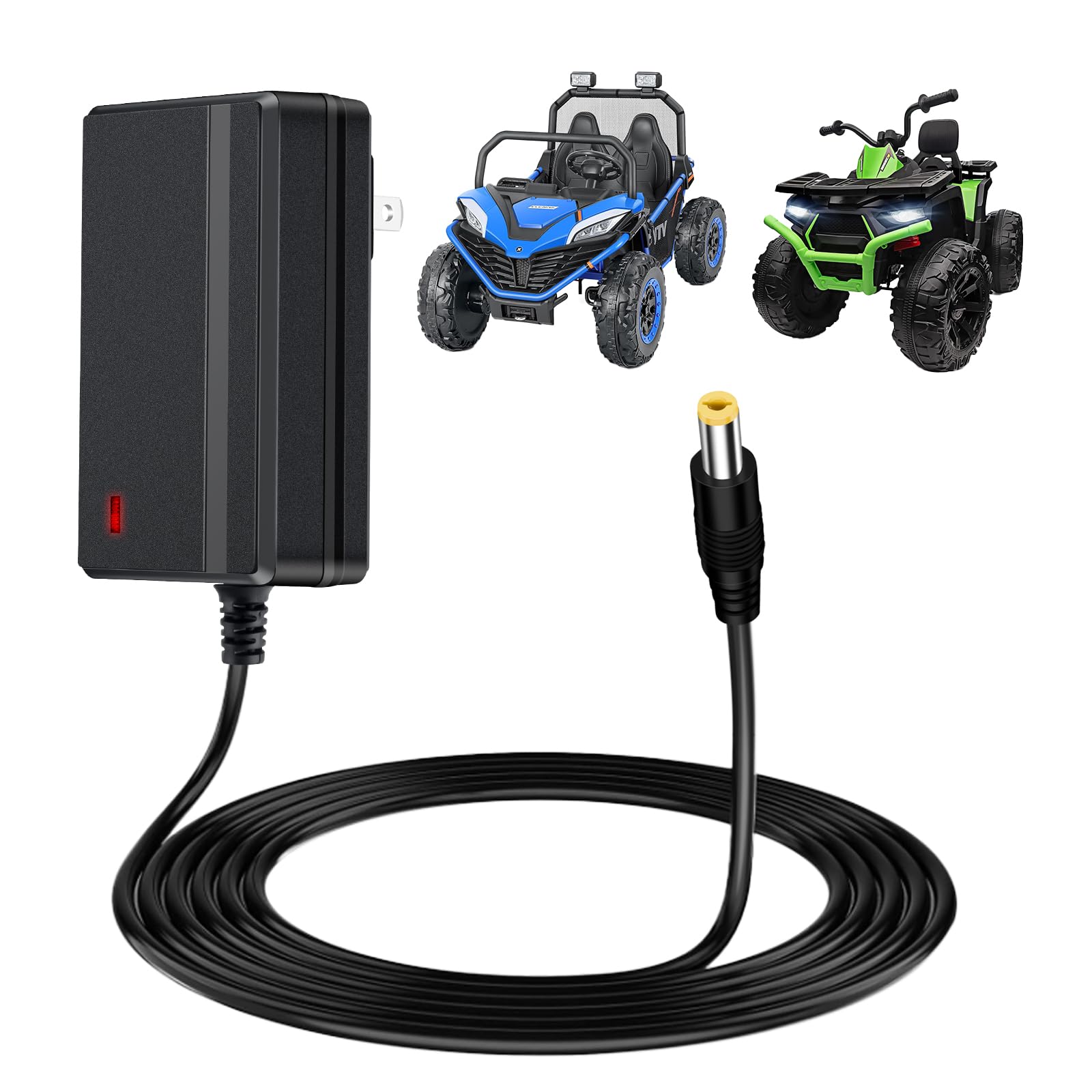 Eagsonway 24V Battery for Ride On Toys 24 Charger for Wrangler SUV Kid Trax Dynacraft Toy Car Jeep ATV Quad Toy Car Charger