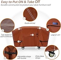 Vista 4 de NettyPro Cubierta para Plancha Blackstone de 28 pulgadas Impermeable Resistente 2 Quemadores Plancha Plana Cubierta para Parrilla de Gas de 28
