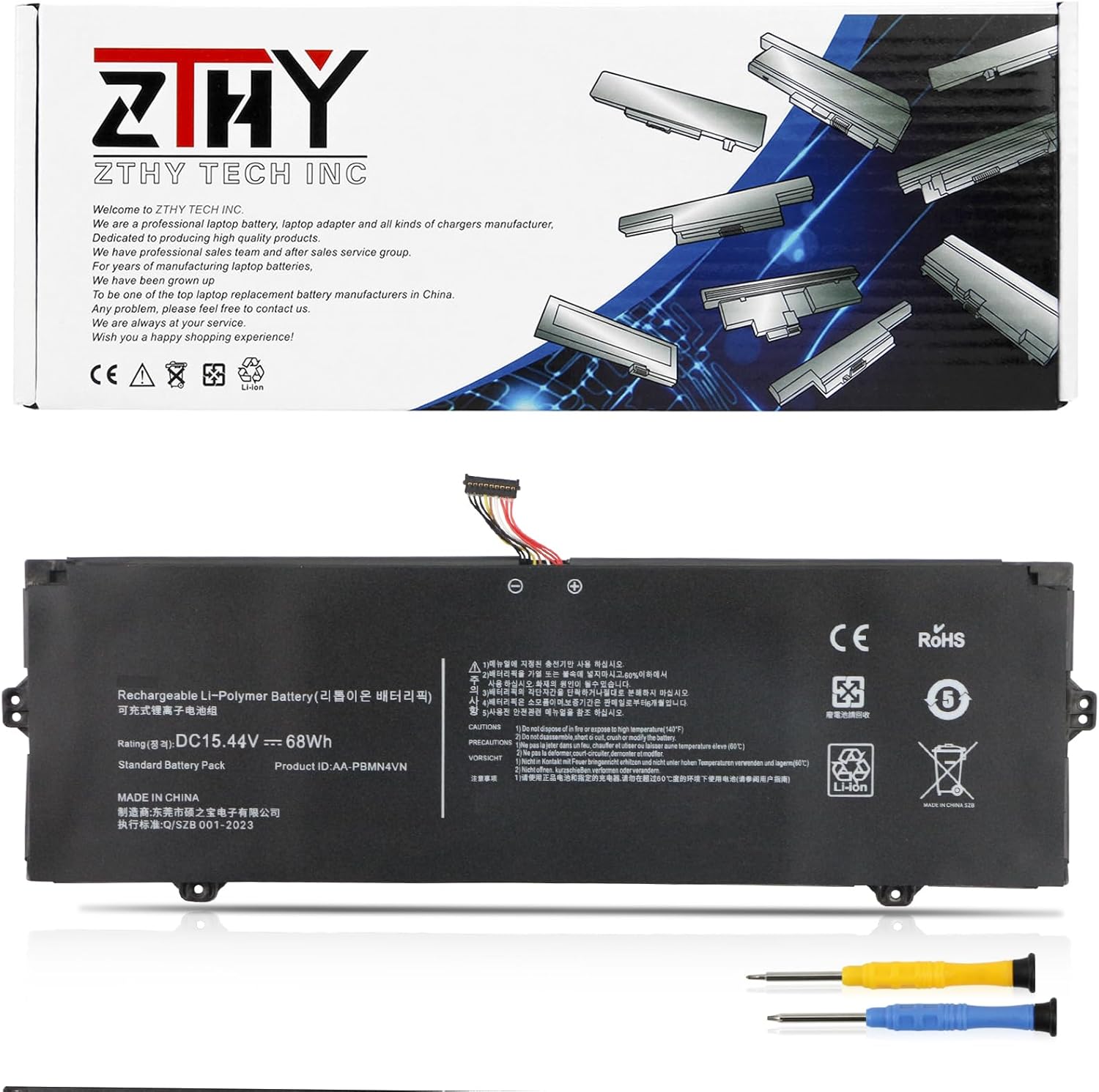 AA-PBMN4VN Laptop Battery Compatible with Samsung Galaxy Book Pro 360 15 15.6” NP950XDB NP950XDB-KA1US NP950XDB-KB1US NP950XDB-KC5US NP950XDB-KC3US NP950QDB NP950QDB-KB1US NP950QED NP950QED-KB1US 68Wh