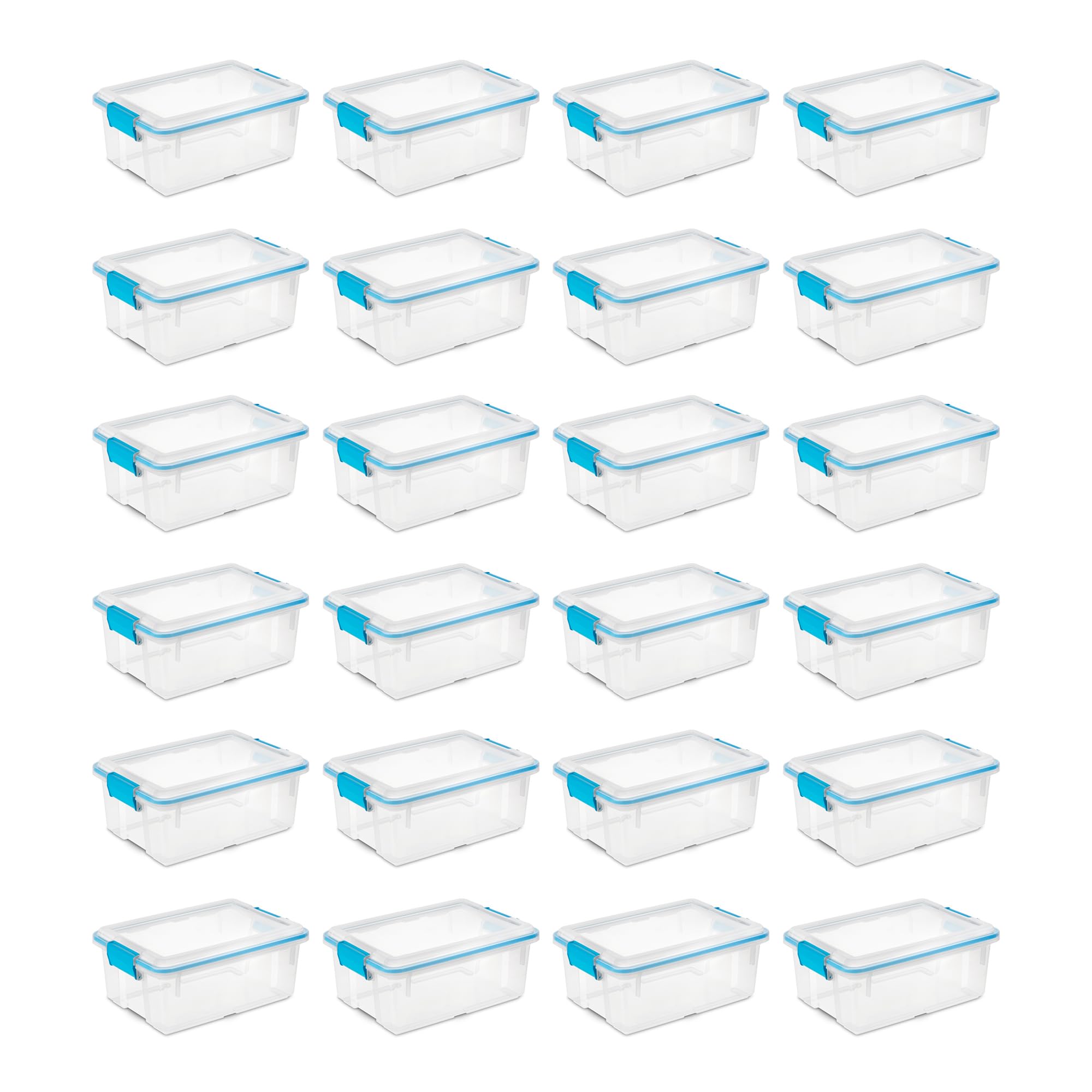 32 Quart Weatherproof Gasket Storage Box With Latch Lid – Perfect For Files & Organizing