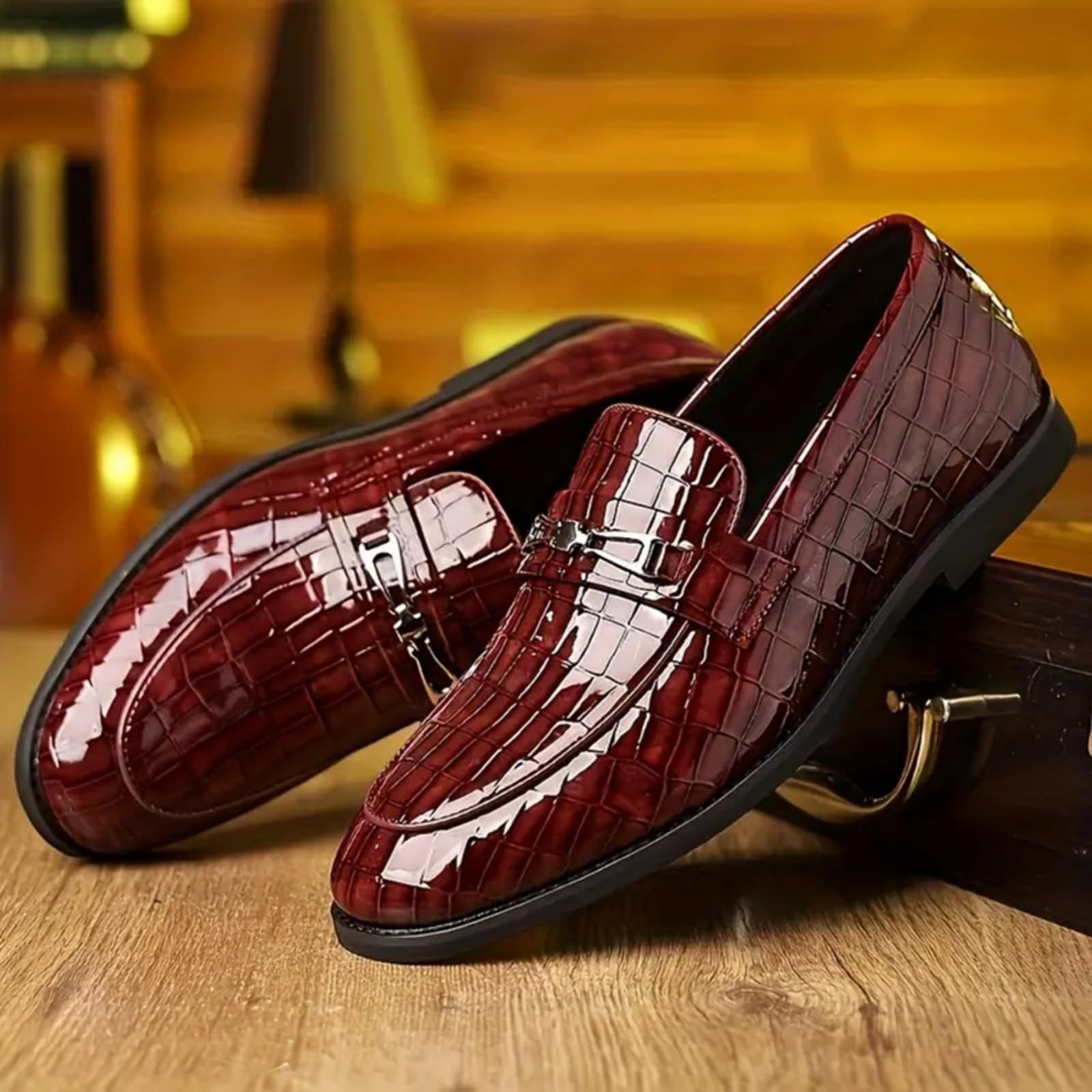 Hixingo Scarpe Stringate Uomo in Pelle | Scarpe Eleganti da Abito comoda Design classico ideale per ufficio, lavoro, matrimoni, cerimonie ed eventi formali
