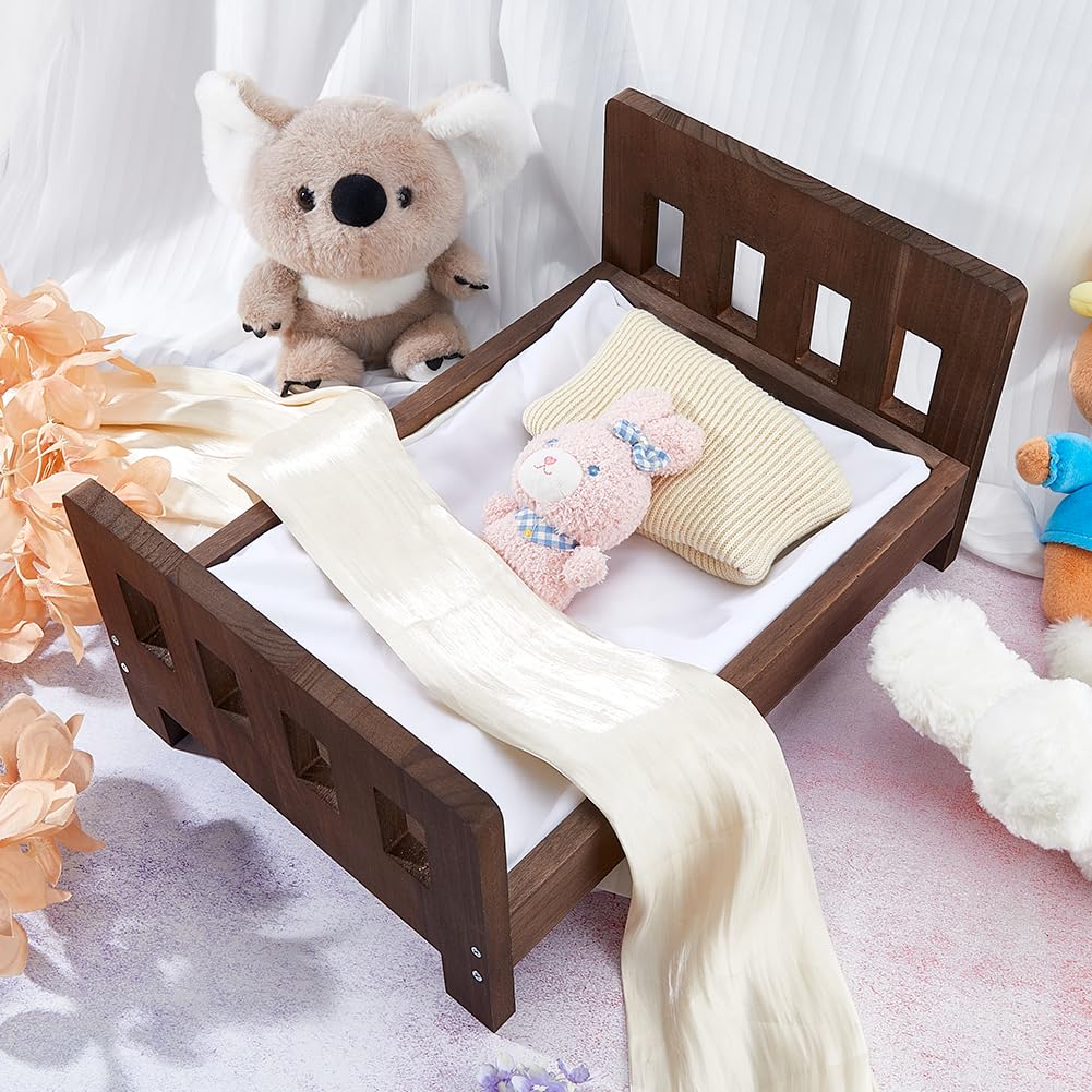 DICOSMETIC 1 mini lit rustique en polyéthylène - En noix de coco - Marron - Pour séance photo de bébé - 38 x 40 x 5 cm - Accessoire de photographie pour bébé