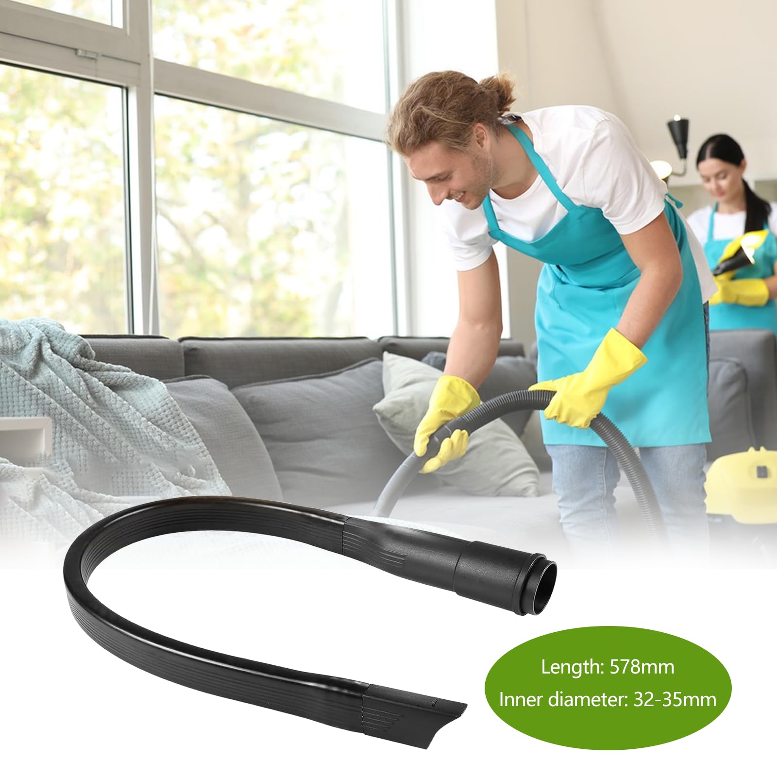 7 Pezzi Accessori Aspirapolvere Universale, Spazzola Aspirapolvere Universale mit 58cm Bocchetta Piatta Flessibile, Kit Accessori Aspirapolvere Compatibile con Aspirapolvere Diametro 32MM e 35MM