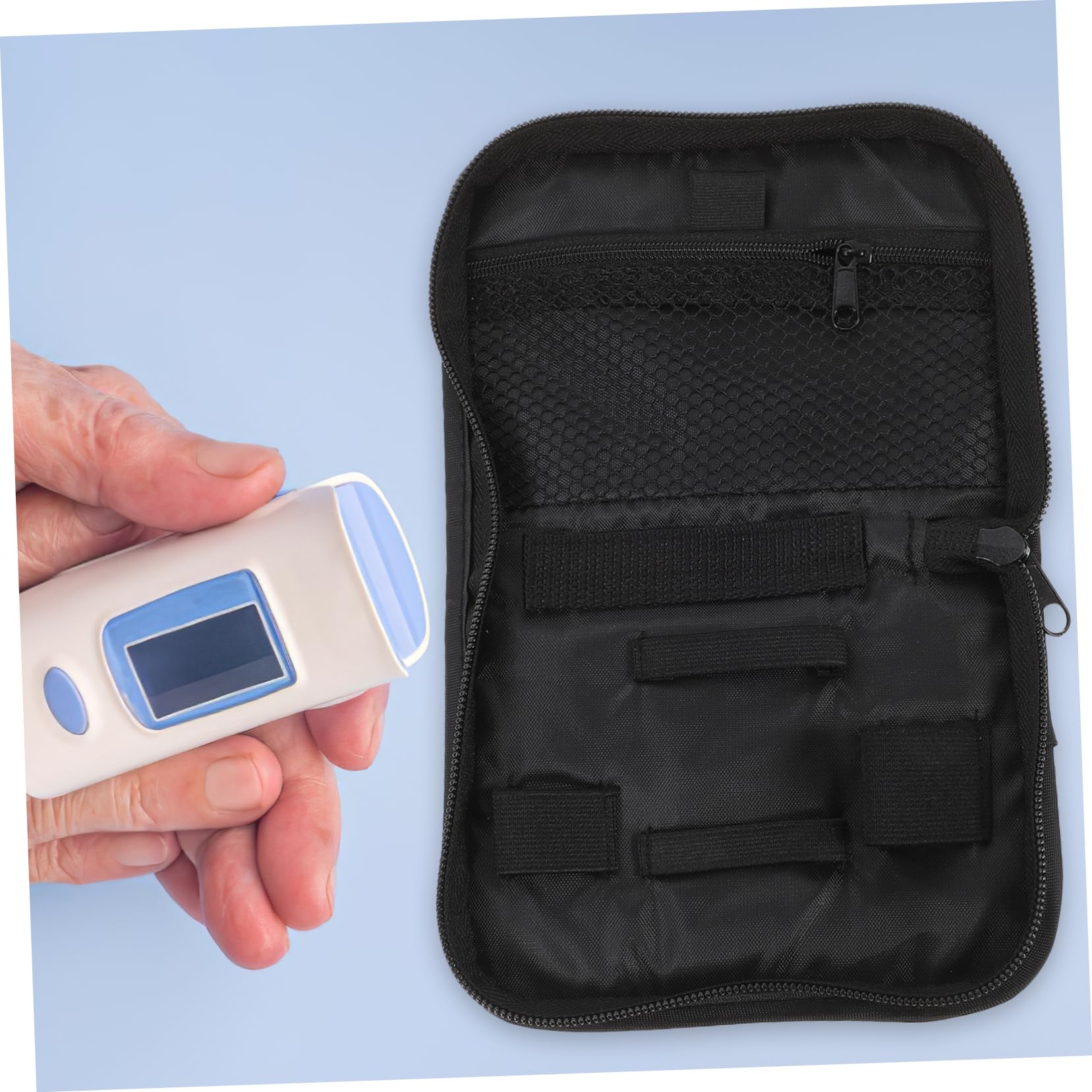 minkissy 20stücke Aufbewahrungstasche Für Blutzuckermessgerät Tragbare Oxford Tasche Schwarz Für Fingerstick-tests Für Unterwegs Und Reisen Mit Optimalem Schutz Vor Stößen Und