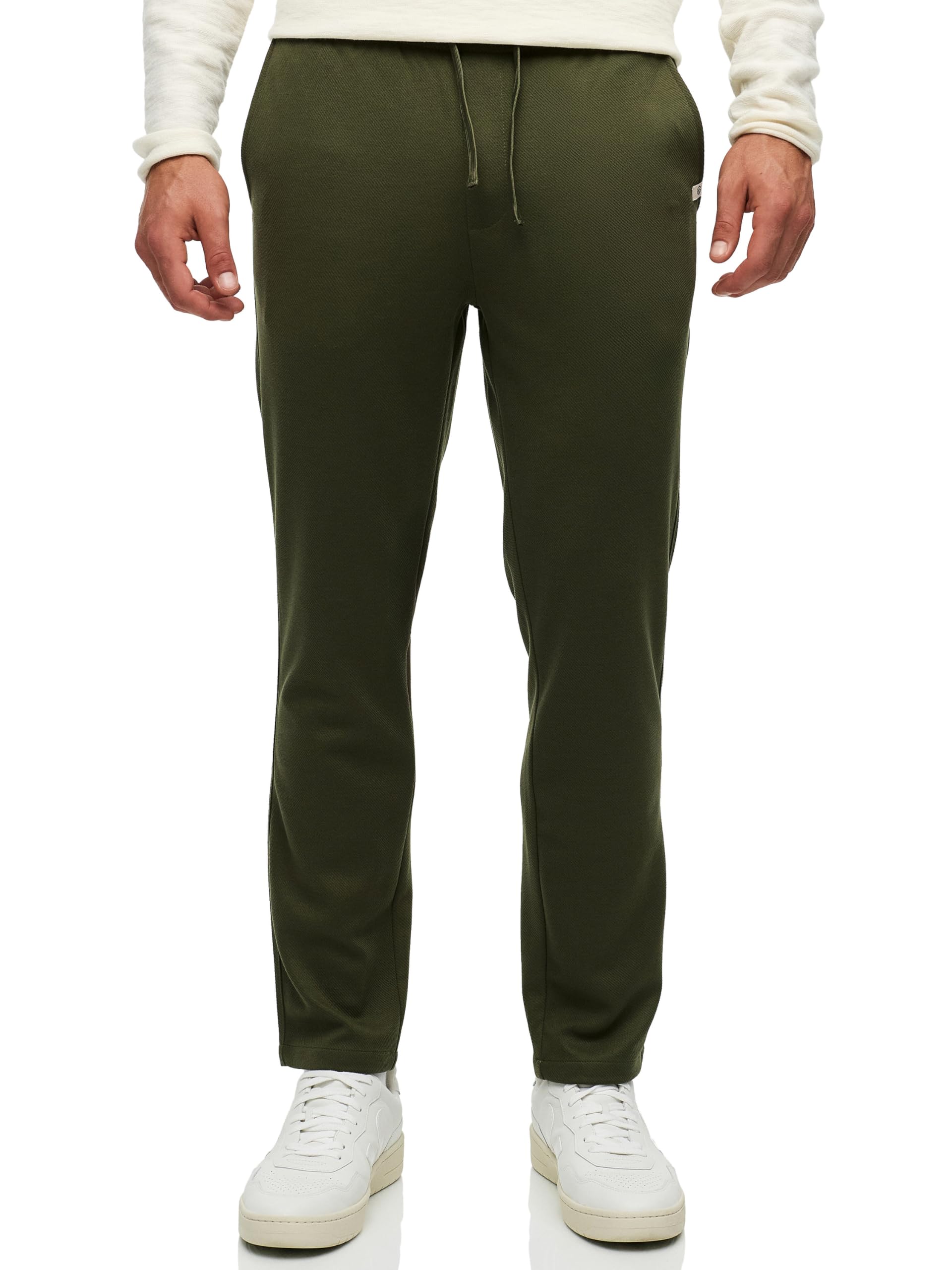 Indicode Pantalones chinos para hombre INMichel de tela con elástico, pantalones chinos para hombre, cómodos pantalones de negocios para hombres