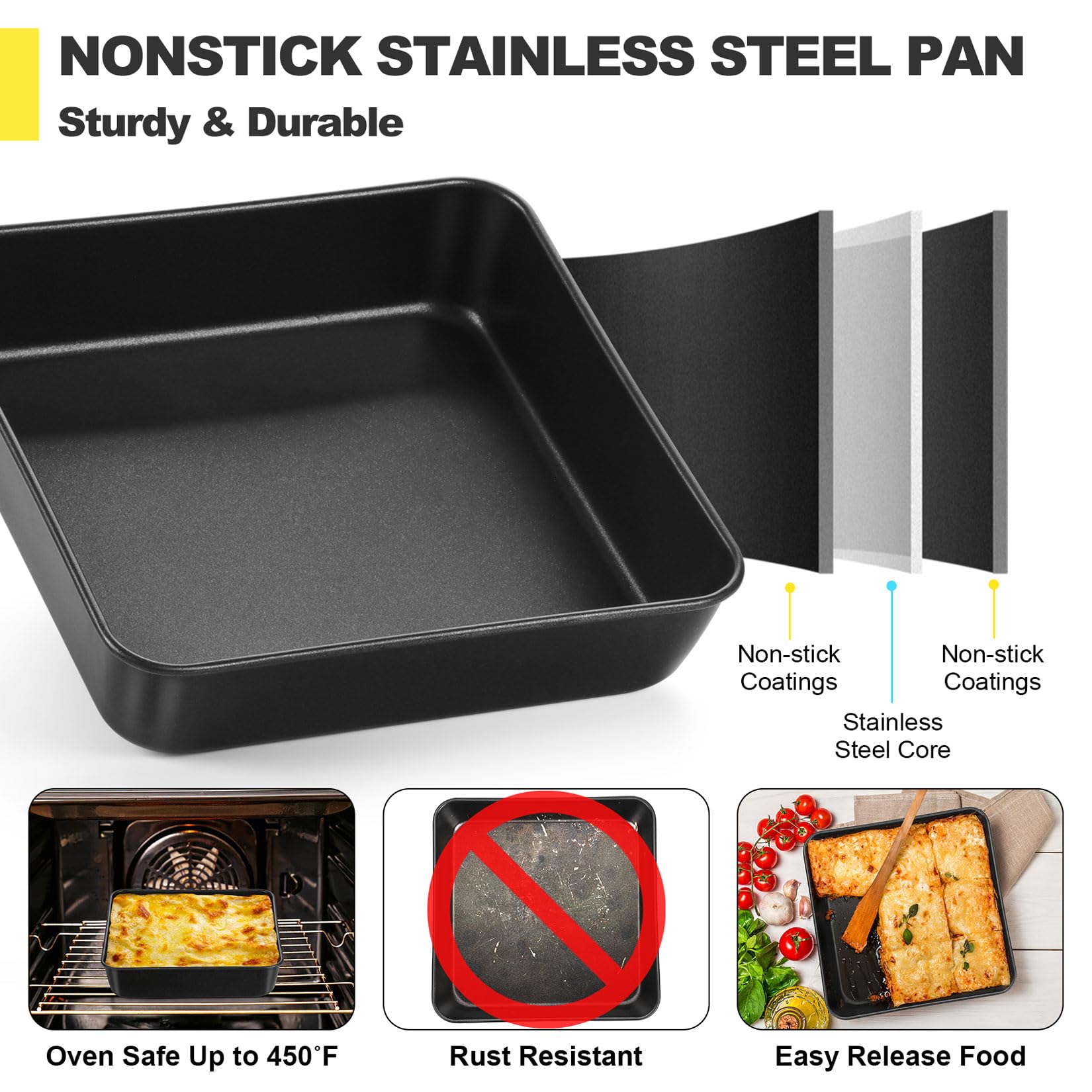 Metal Pan Best Type Of Pan For Brownies Cake Pan With Lid E-far