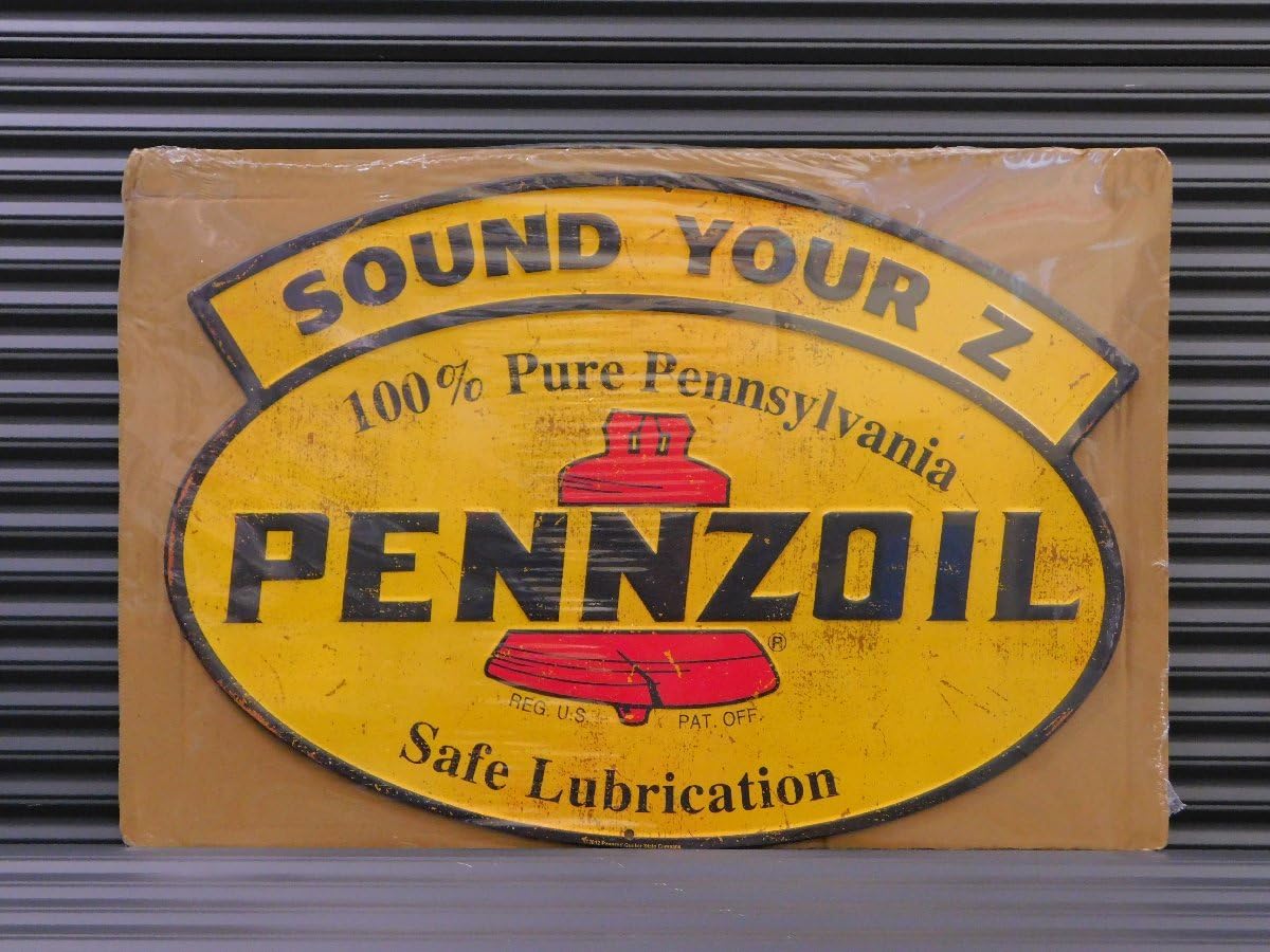 Amazon.co.jp: PENNZOIL ペンズオイル エンボスメタルサイン／オーバル