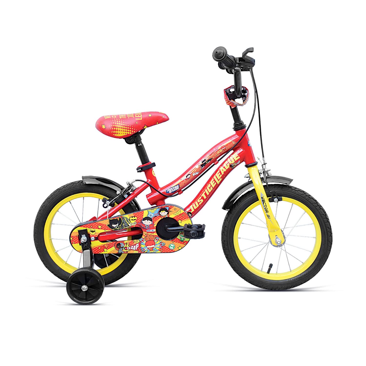 VECTOR 91 Justice League 14T Single Speed Kids Cycles (Red & Yellow, Ideal for: 3 to 5 Years) 8.3 Inches, Kids (B097CLV2QZ) Amazon Price History, Amazon Price Tracker