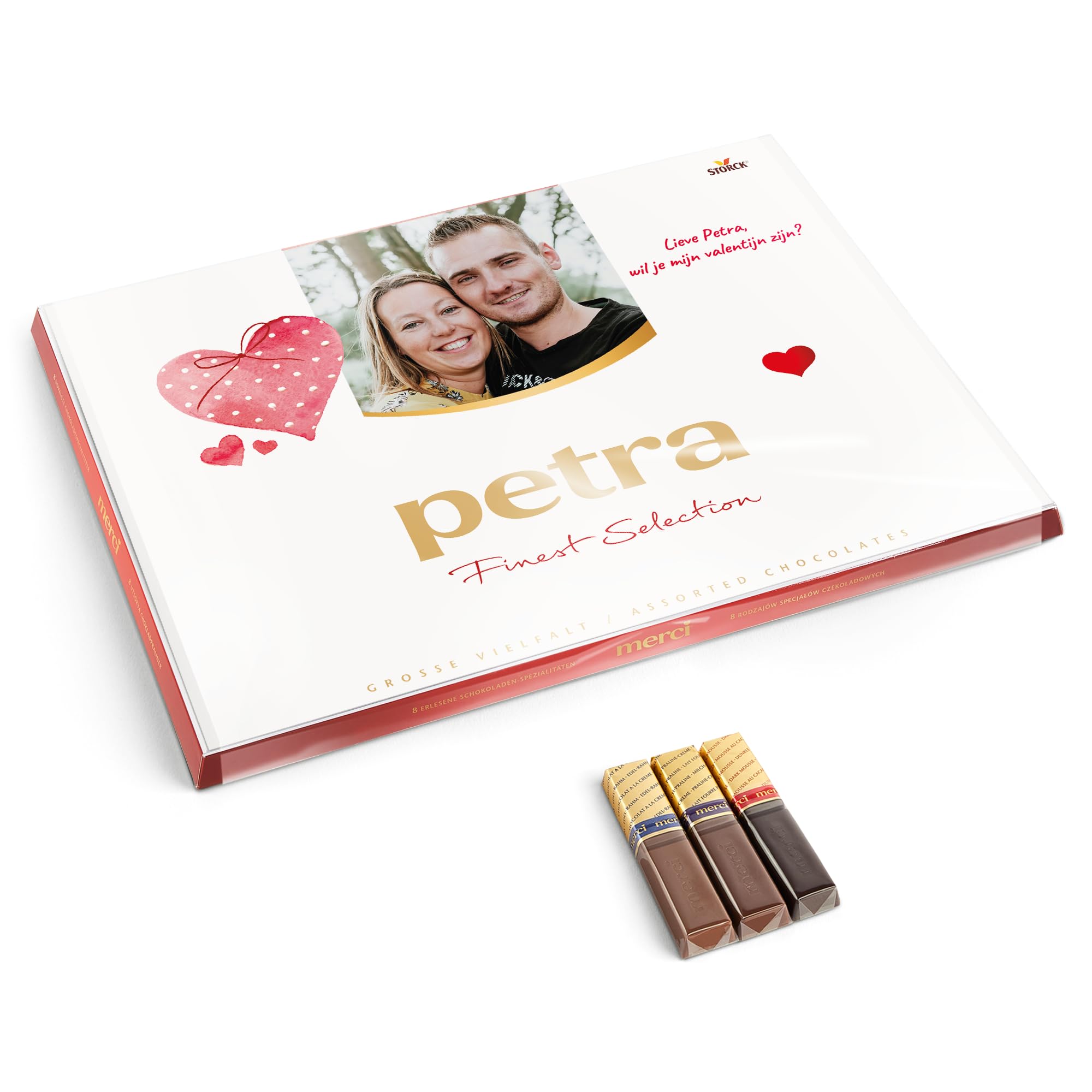 Coffret cadeau chocolat personnalisé Merci - Personnalisez votre sélection de chocolats Merci le cadeau parfait pour les femmes cadeau pour les hommes (675 grammes, Merci)