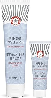 Pure Skin Face Cleanser, Effectively Removes Makeup, Dirt, & Impurities, Gentle Cleanser Leaves Skin Soft & Supple, Safe for Sensitive Skin, Fragrance Free, 5 oz + Travel Size, 2ct