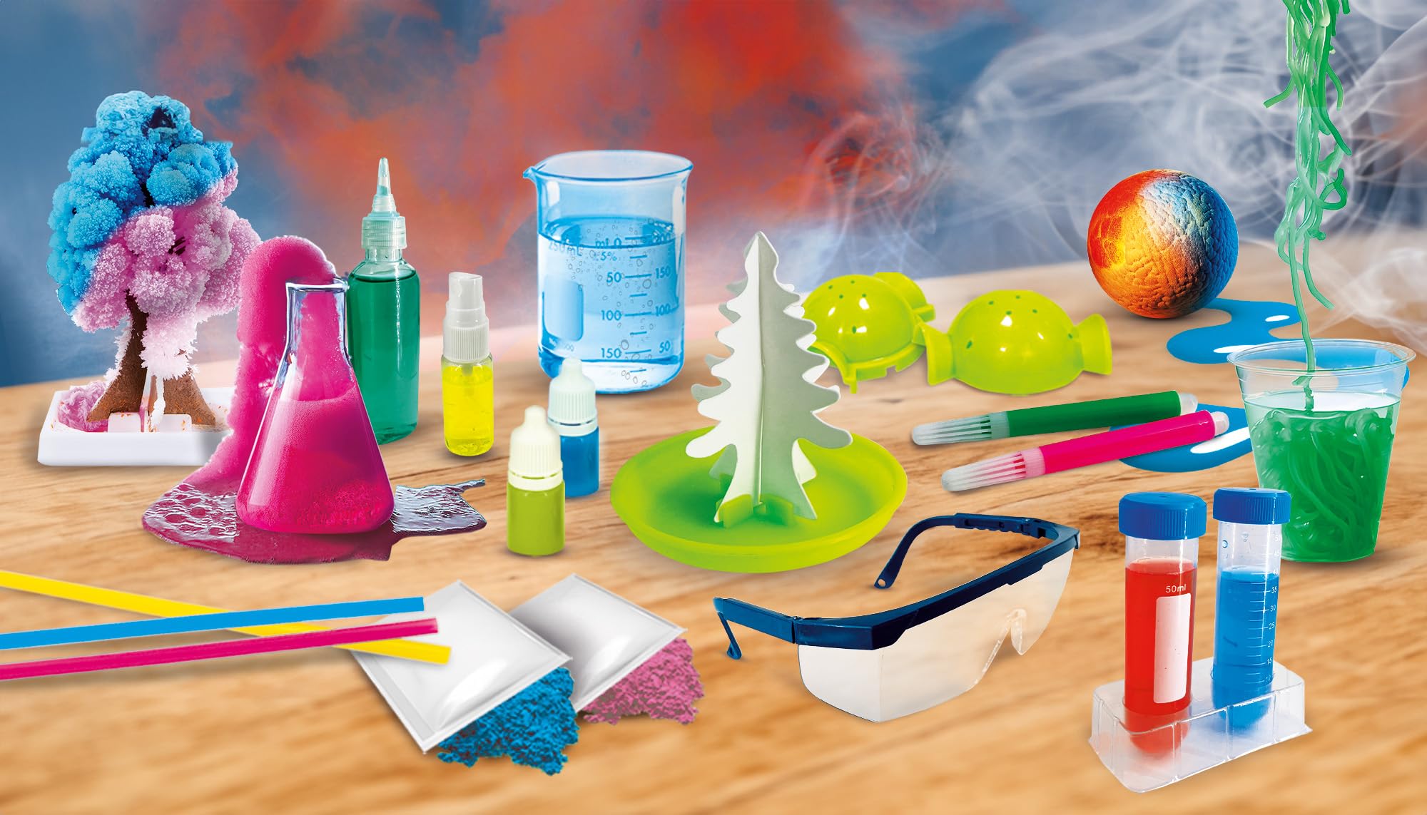 Lisciani I'm A Genius Super Reactions - 30 experiencias científicas para niños a Partir de 8 años - Estuche químico - Kit de Ciencia Infantil - Juego Educativo científico - Idea de Regalo de