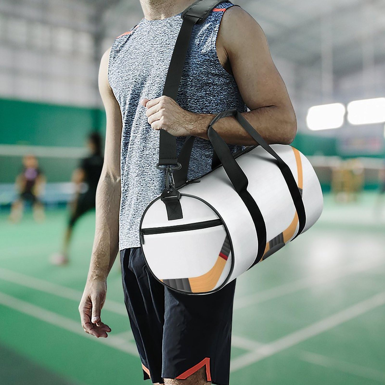 Hockey sur Glace Sac De Sport Gym Sac De Voyage Sac Week-End Duffel Bag pour Camping Randonnée Voyage 45x23x23cm