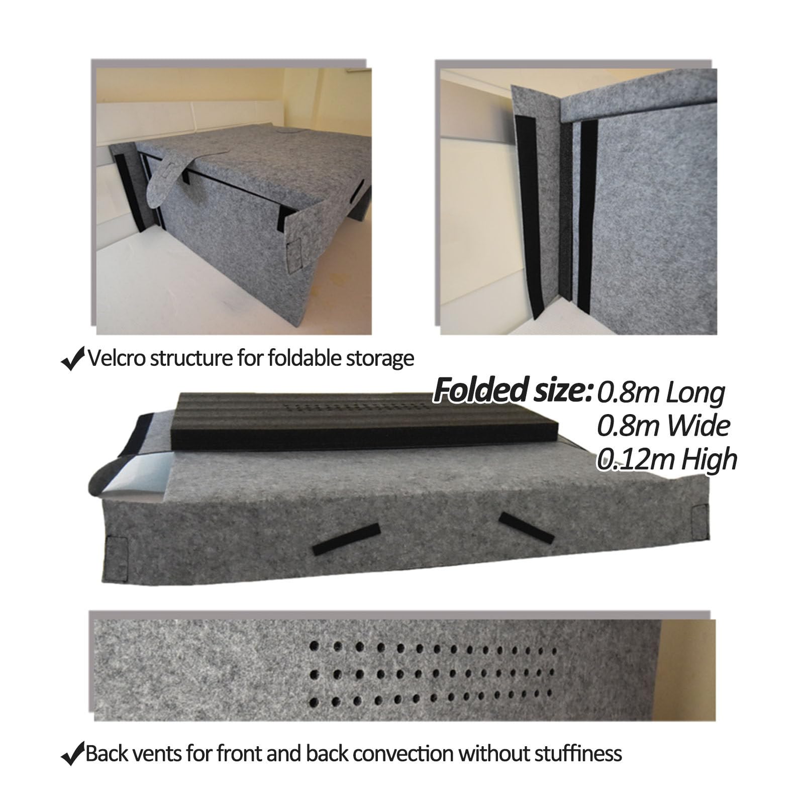 Almohada de cabina para dormir insonorizada, espacio de privacidad plegable, tienda de campaña silenciosa con altavoces dobles integrados para un sueño más profundo