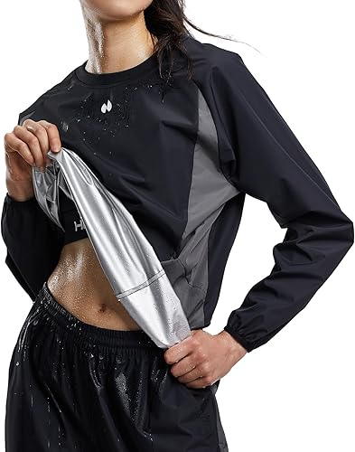 Miniatura 7 de HOTSUIT Traje de sauna para mujer, duradero, gimnasio, ejercicio, entrenamiento, sauna, chaqueta, pantalones, trajes de sudor