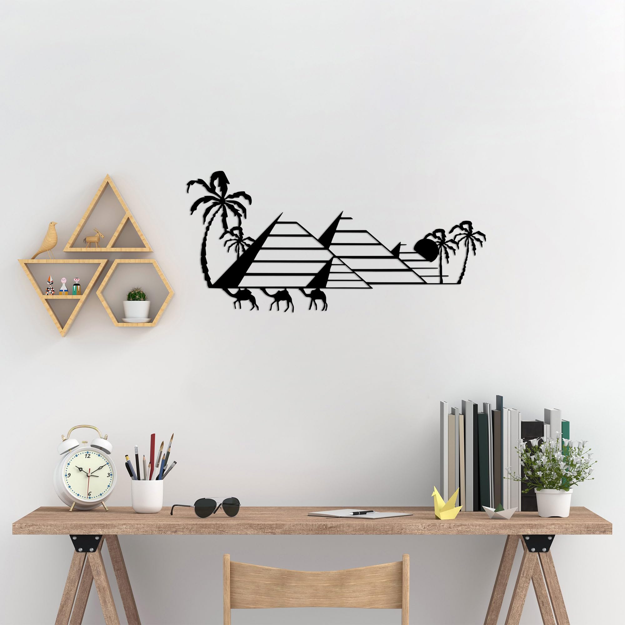 Stylish Black Decorative Metal Wall Accessory, 33 x 70 cm, 100% Metal, 1.5 mm Thickness, Perfect for Home Decor and Modern Spaces