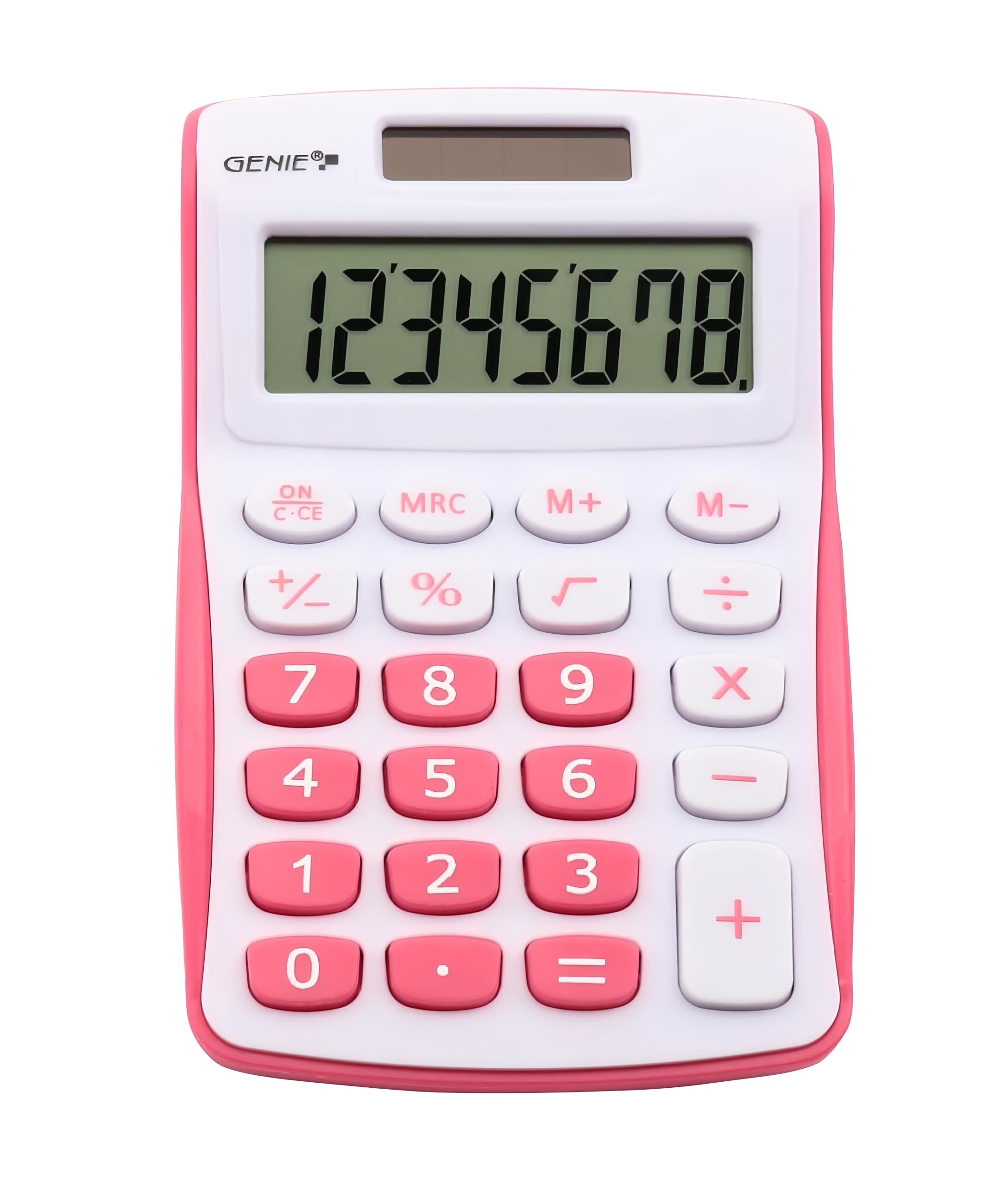 Genie 120P Solar and Battery Calculator 8 Digit Desktop Calculator