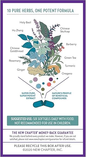 Miniatura 7 de New Chapter Mini cápsulas blandas, suplemento para aliviar el dolor multihierbas + articulaciones, Zyflamend mezcla de superalimentos 10 en 1 con