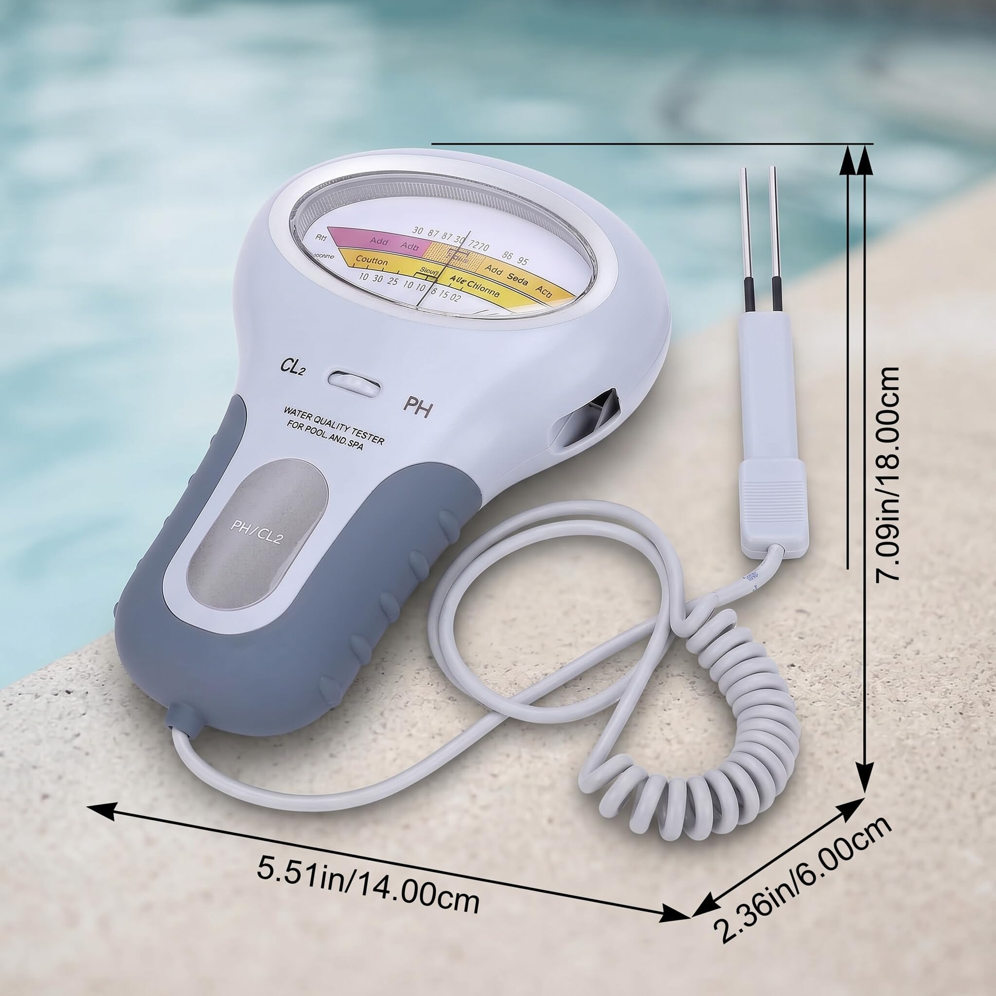 Produktbild von Wasser-pH-Tester 3-in-1 – Digitales Messgerät Für Cl2, ORP, Temp & H2, Für Aquarium, Trinkwasser, Hydrokultur & Pool