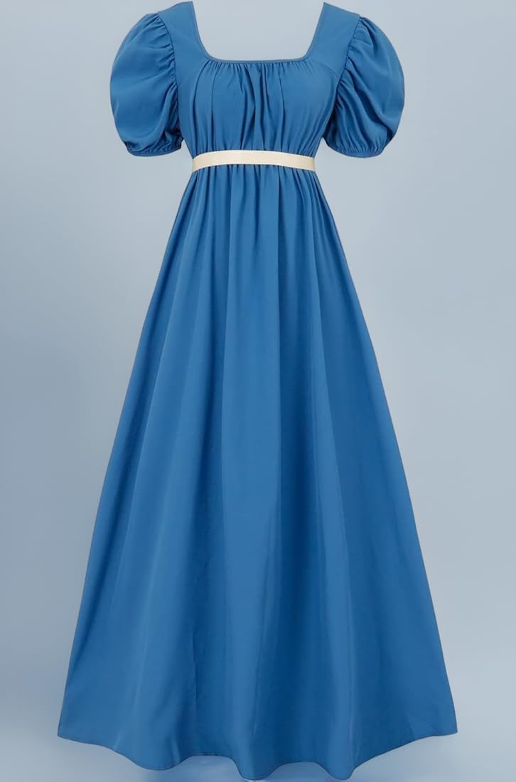 Buy HEQU Regency Dresses for Women with Satin Sash Ruffle Empire  