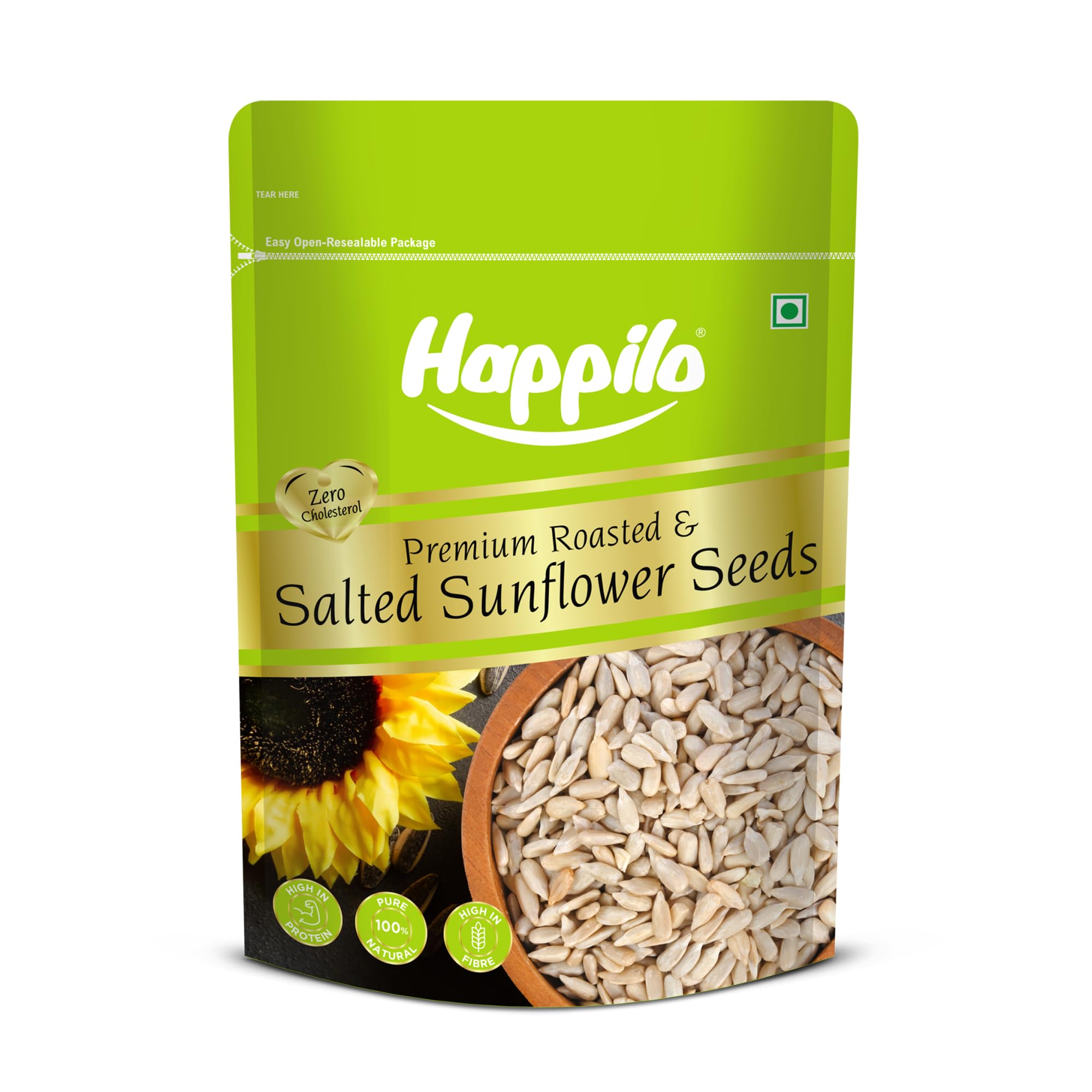 Happilo Premium Roasted and Salted Sunflower Seeds for Eating without Shell 250g, Healthy Protein Snack for Diet Food (B07Q8MZC18) Amazon Price History, Amazon Price Tracker