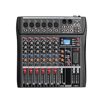 Depusheng DX6 6チャンネルアナログミキサー Amazon.com: Depusheng DX6 Professional Mixer Sound Board