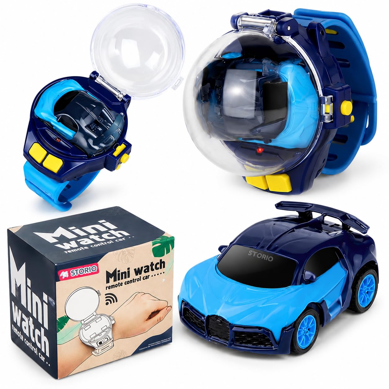 Storio Remote Control Car Watch Toy with LED Light | 2.4GHz Mini RC Racing Car Wrist Watch | USB Rechargeable Interactive Remote Toy for Kids Boys & Girls | Birthday & Festival Gift-image-22