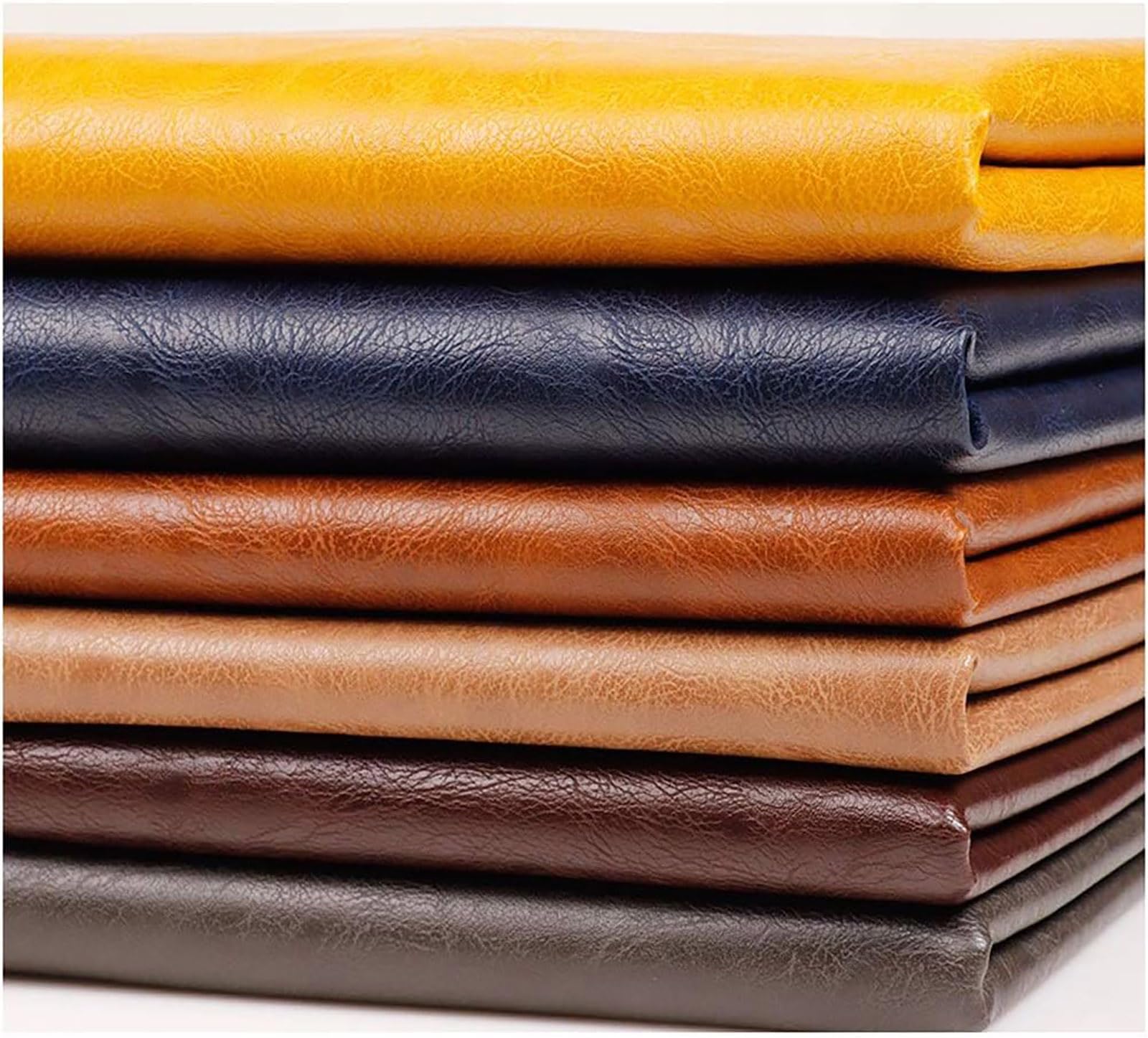 Amazon.com: Tela de cuero sintético PU de color sólido, textura