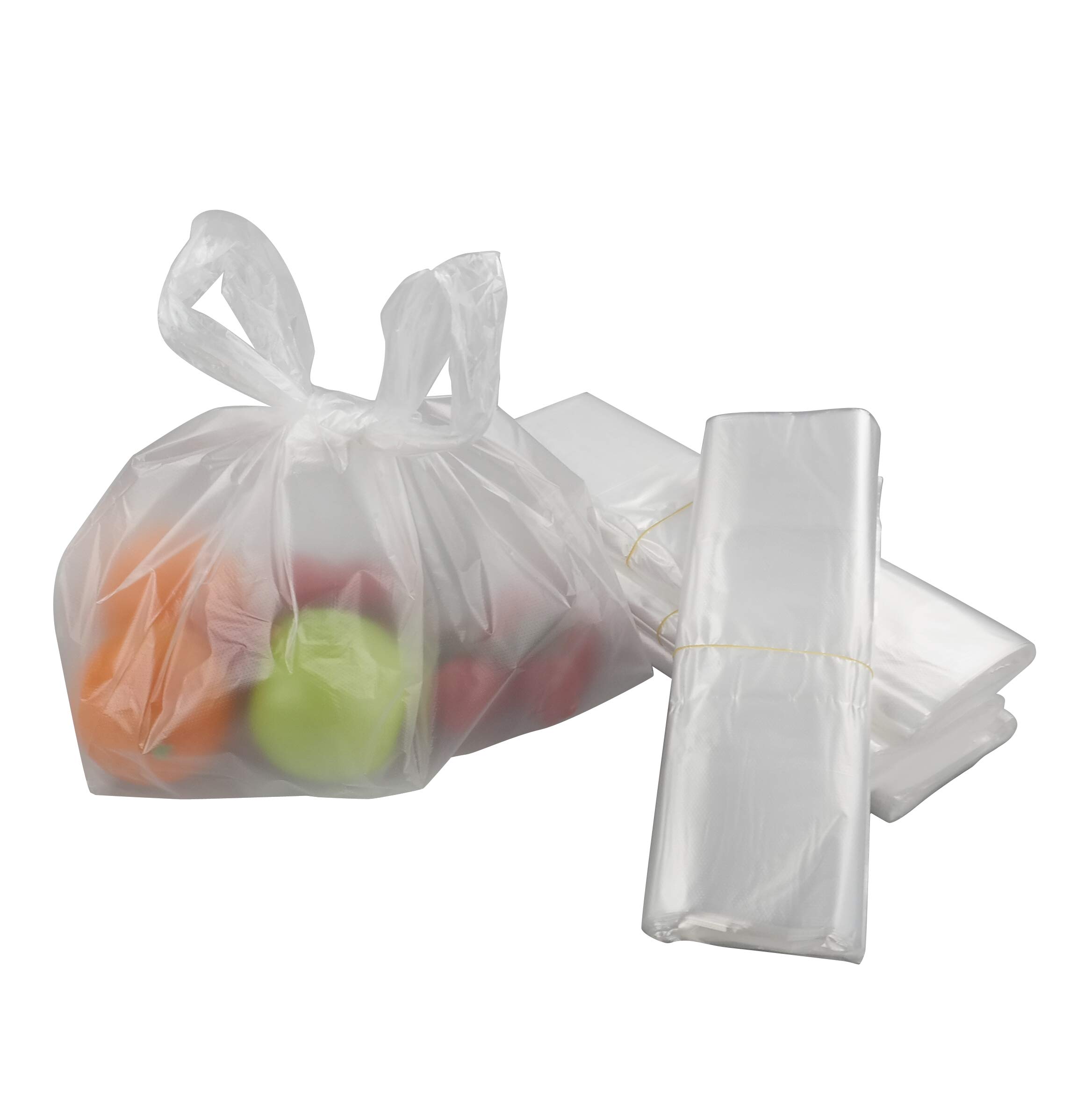 Ggbin Handled Shopping Bags/Plastic T shirt Bags, 21.1" by 14.14" (1000 Counts)