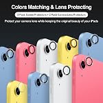 ProCase Protecteur d'écran pour iPad A16 2025 11th/10th 2022 Génération (11-inch/10.9), 2 Films de verre trempés avec 2 Protecteurs d'objectifs de caméra -Blue