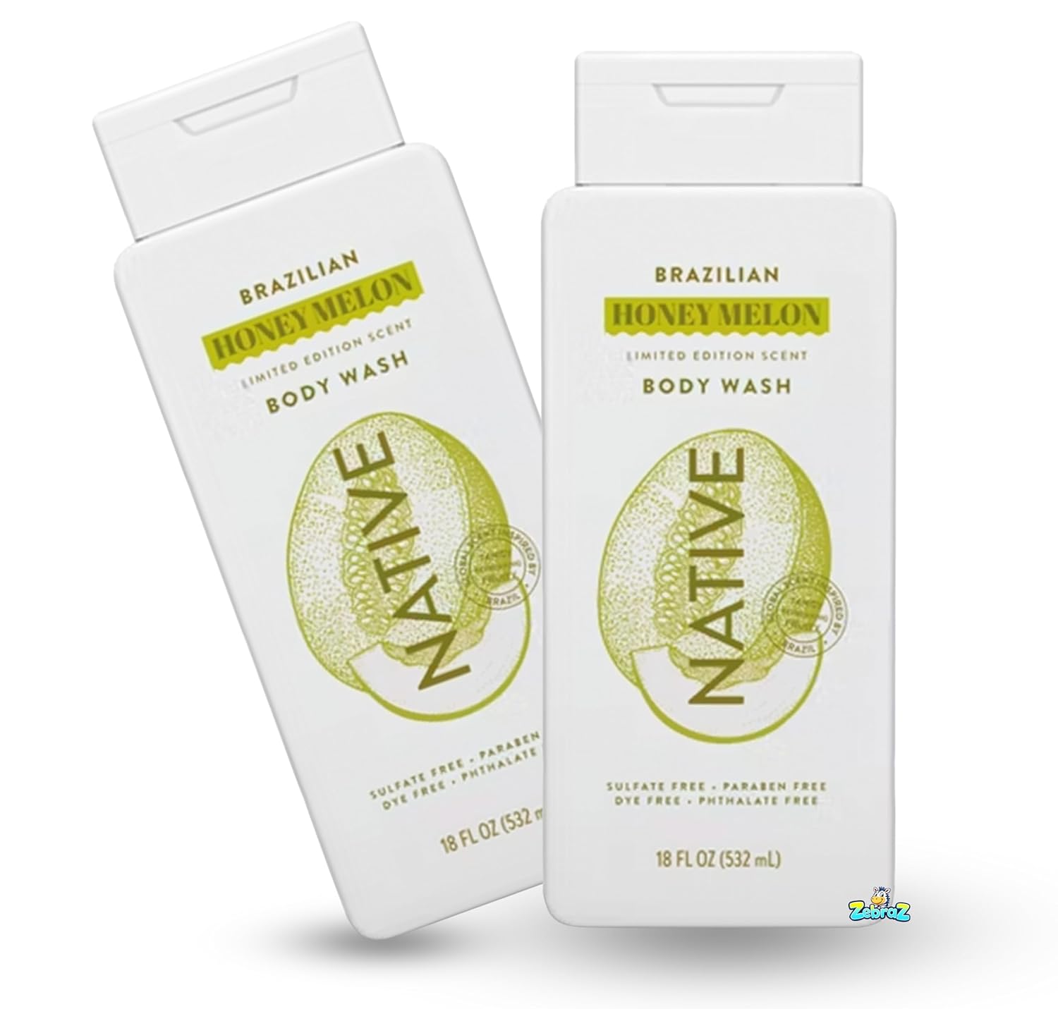 Native – Passport Limited Edition Global Flavors Sulfate-Free Body Wash – Brazilian Honey Melon – 18 fl oz – Pack Of 02