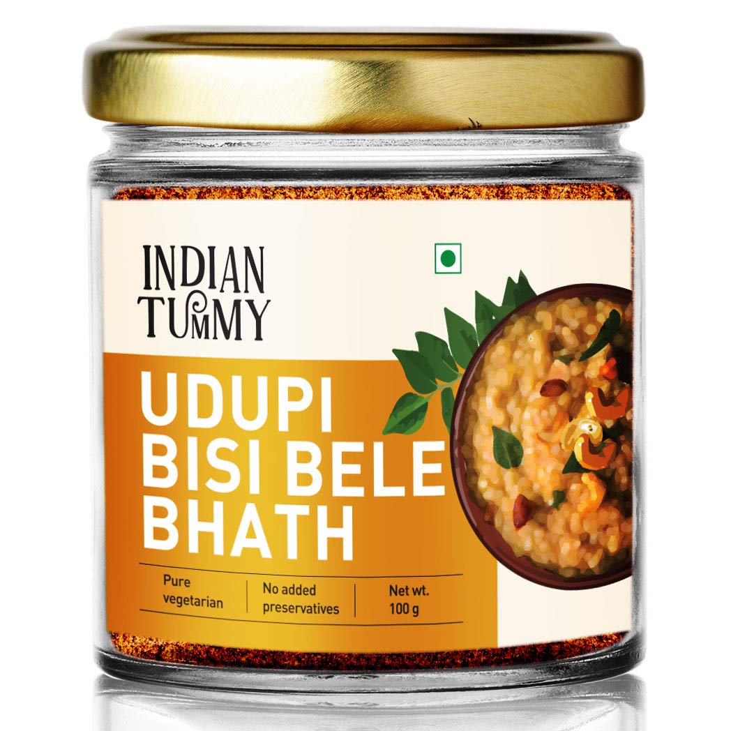 Indian Tummy Udupi Bisibele Bath/Bisibele Bhath/Bisibele Huli Anna Powder with Natural Ingredients - Fresh, Tasty and Healthy (100 gm) (B08MDZGZTL) Amazon Price History, Amazon Price Tracker