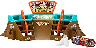 Hot Wheels Parque de Skate Estadio Set de Juego con monopatín de Juguete y Zapatillas para Dedos, +5 años (Mattel HPG34)