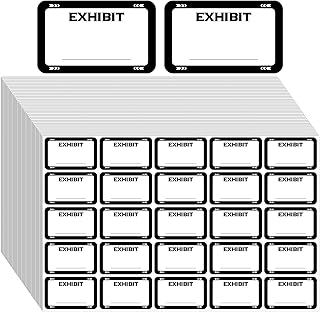 1000 Pcs Legal Exhibit Stickers Labels 1.65 x 1'' Plaintiff Exhibit Tabs Name Tags Stickers Blank File Folder Labels for C