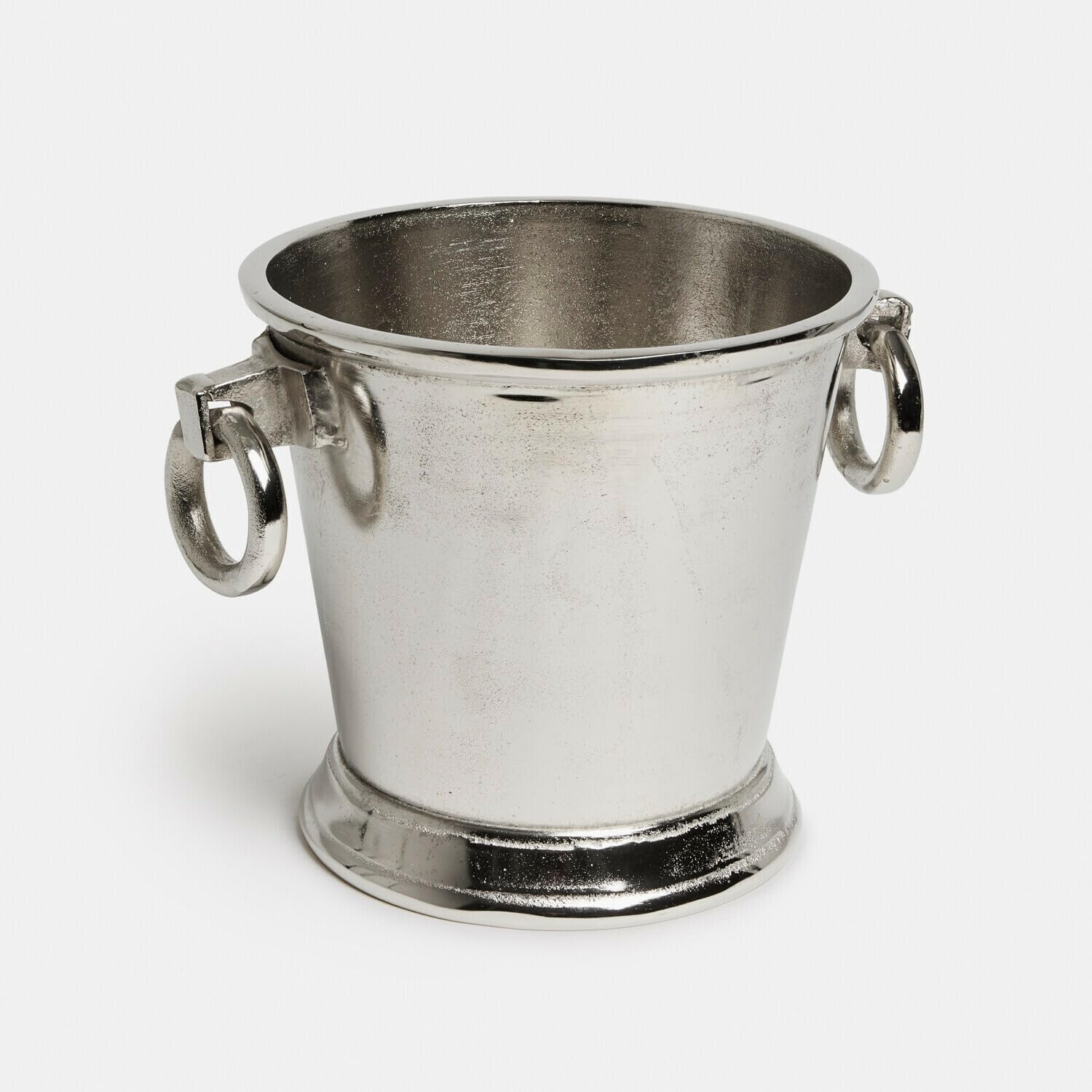 LOBERON Cressford Secchiello del ghiaccio - Alluminio pressofuso lucido - Pratiche maniglie ad anello, argento