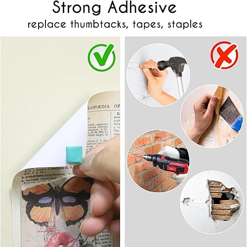 Miniatura 4 de 192 piezas de masilla adhesiva para póster, masilla de pasta de uñas, masilla extraíble para póster, adhesivo reutilizable para colgar en la pared,