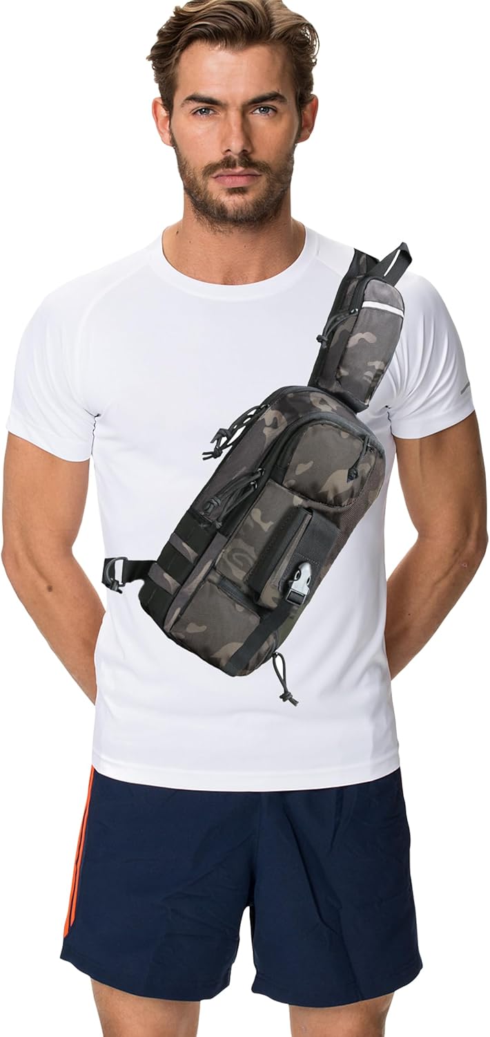 Sling Backpak Tactical Chest Pistol Bag Shoulder Bags Crossbody Sling Backpack Holster Bag for Concealed Carry - Image 7