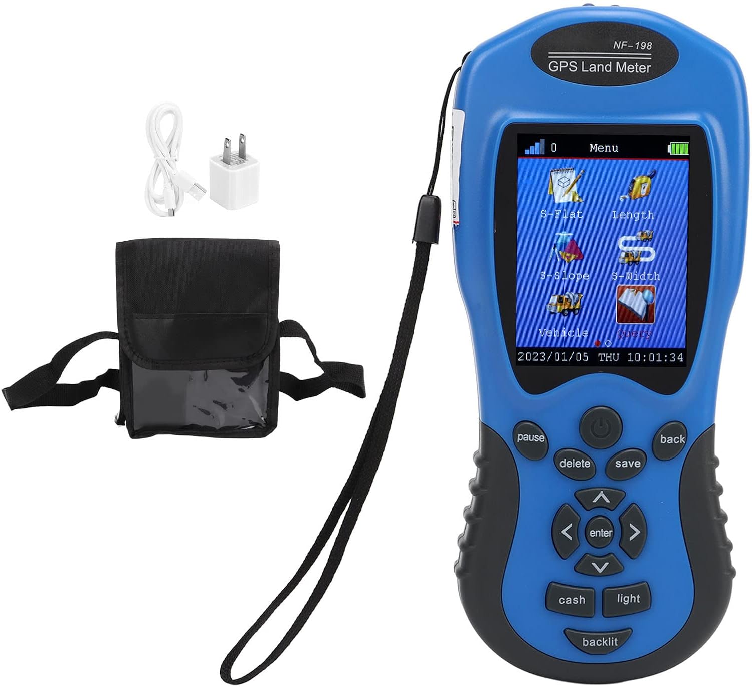 Professional Land Area Measure Meter, High Precision Farmland Measuring Instrument with Data Storage 2000mAh Battery Auto Calculation for Outdoor Surveying