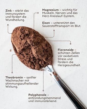 goodmoodfood Bio Rohkakao Pulver 100% Melange 500g – Vollmundig & schokoladig - Vegan glutenfrei sojafrei ohne Zusätze – Für Trinkschokoladen Smoothies Shakes Desserts Backwaren