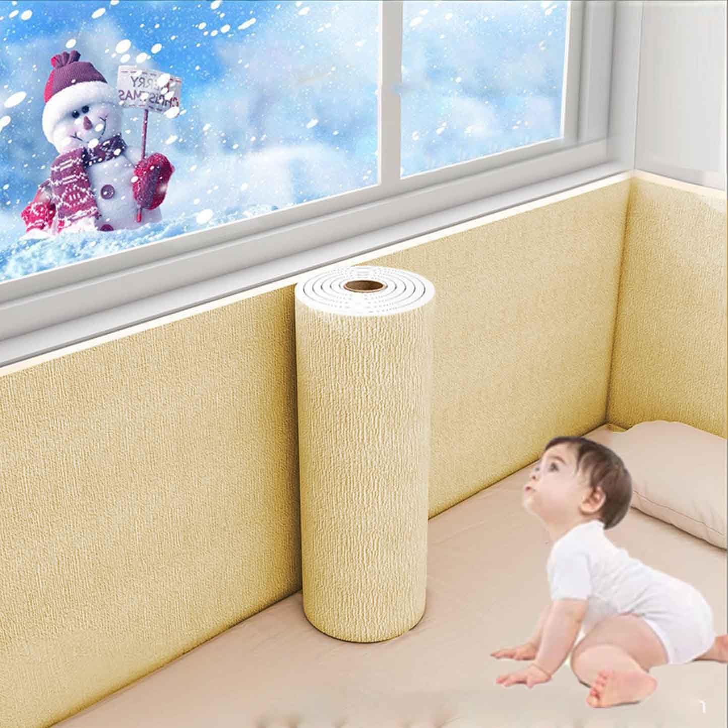 Wandpaneele Gepolstert Kinderzimmer,500 * 50cm Wand Wandkissen Selbstklebend Kinderzimmer Wall Panels Paneele Selbstklebend Schlafzimmer Wandschutz Bett Wandpolster(D/thick/9mm)