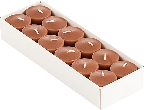 Candle Charisma Velas votivas perfumadas con aroma a canela y manzana, 10 horas de tiempo de combustión, juego de 12 para decoración de cena, boda,