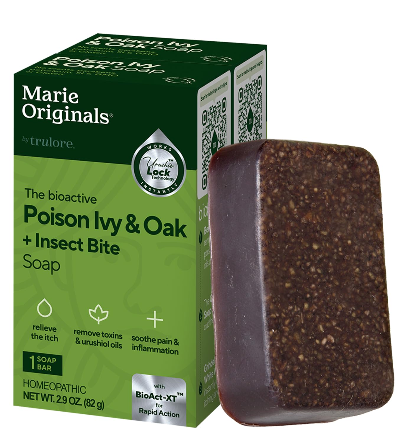 Marie Originals Poison Ivy Soap Bar | All Natural Poison Ivy Treatment | Anti-Itch Skin Cleanser Bar Wash for Poison Ivy, Poison Oak & Sumac | Soothes & Relieves Rashes | 2.9 Ounces (2 pack)