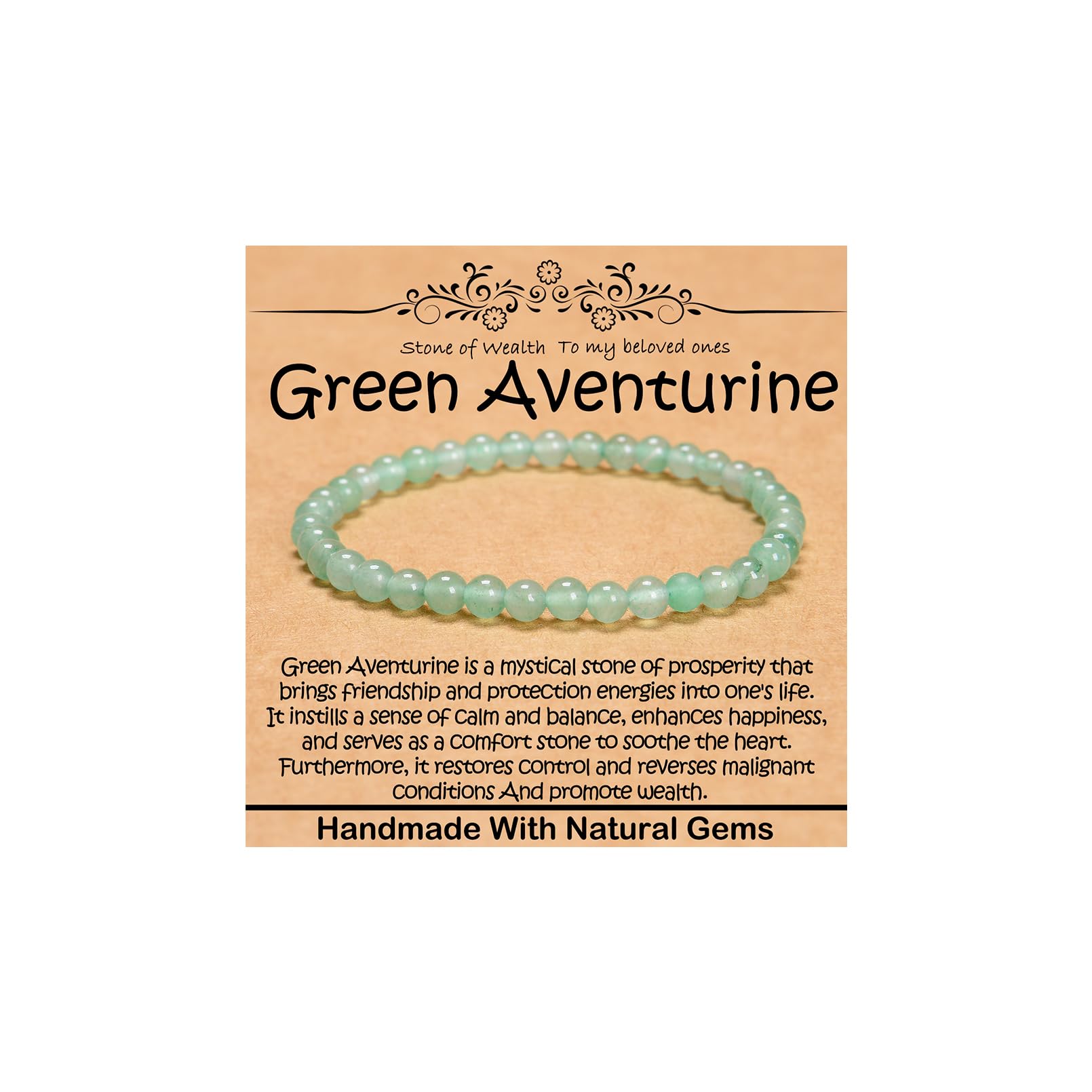 Natural Healing Gemstone Bracelet Handmade Yoga Stretch Elastic Bracelet Stress Relief Crystal Jewelry for Men and Women