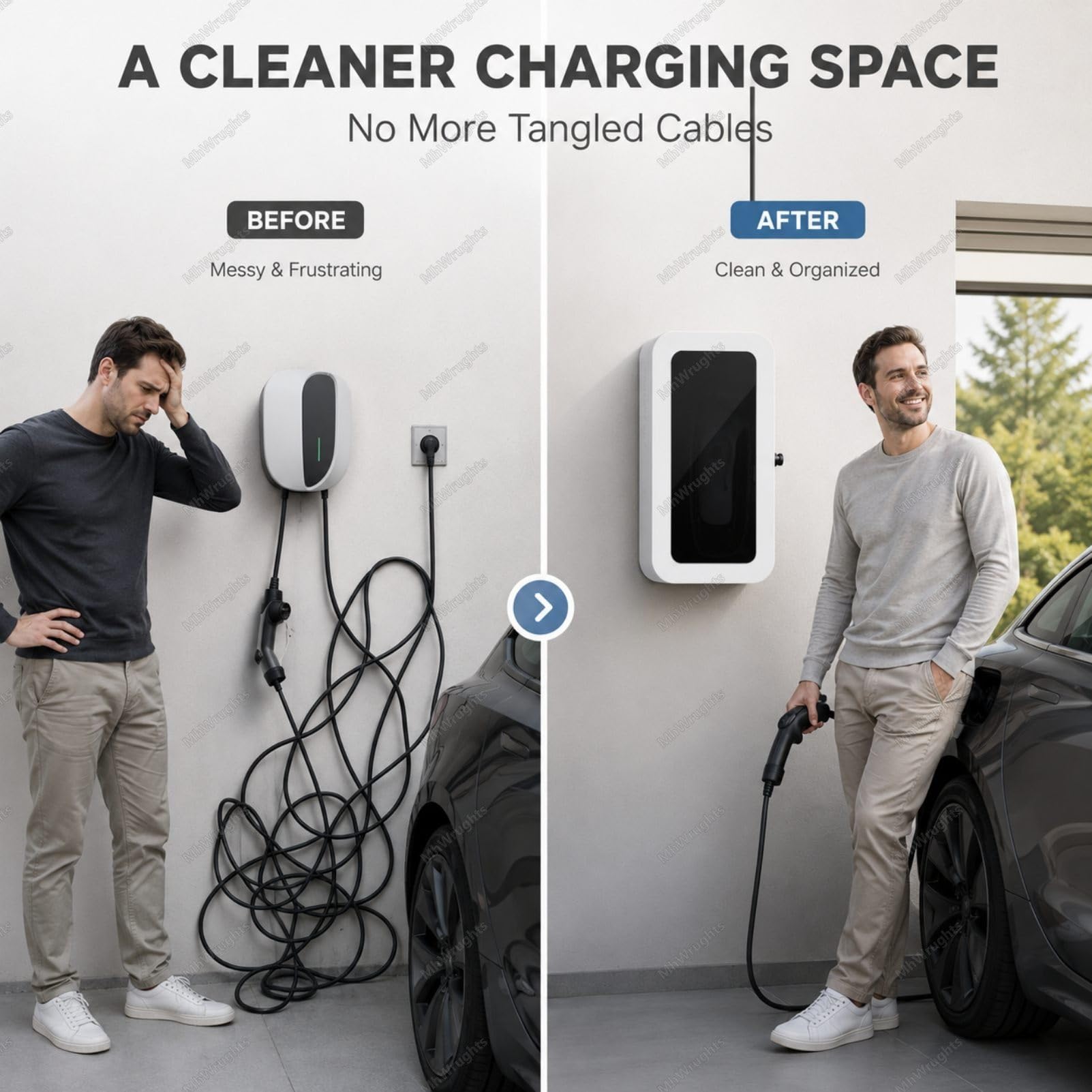Odporna na warunki atmosferyczne skrzynka do przechowywania ładowarki EV z zamkiem, montowana na ścianie obudowa ładowarki Tesla z widocznym okienkiem Black-PasswordB