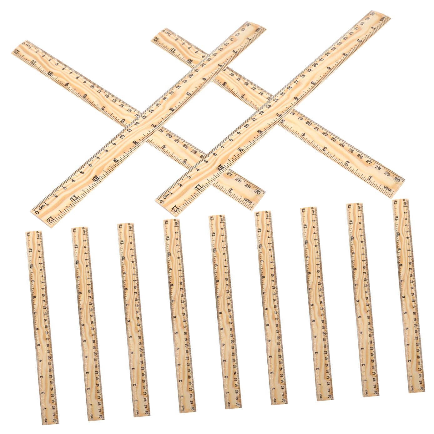 Anneome 26stücke Holzlineal Aus Bambus Diy-maßstab Maßlineal Nähwerkzeug Für Heimtextilien Leicht Zu Verstauen Und Präzise Zum Abmessen