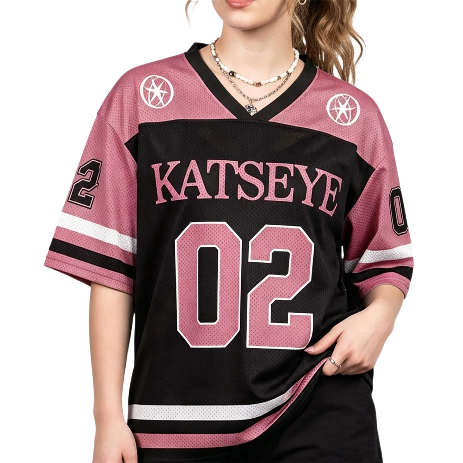 Katseye Tshirt The Wildworld Tour Jersey V-Neck Tee Concert Streetwear Tops