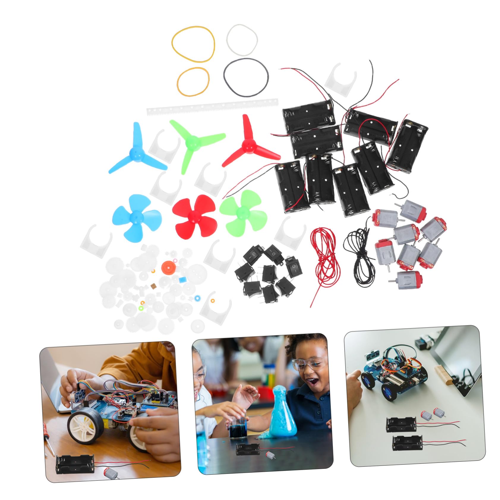 ifundom Kit di Esperimenti di Circuiti con Ingranaggi Meccanici in Plastica Set di Costruzione Elettrica per Adolescenti e Ragazzo Ragazza per Divertenti Esperimenti di Fisica e Scienza Fa